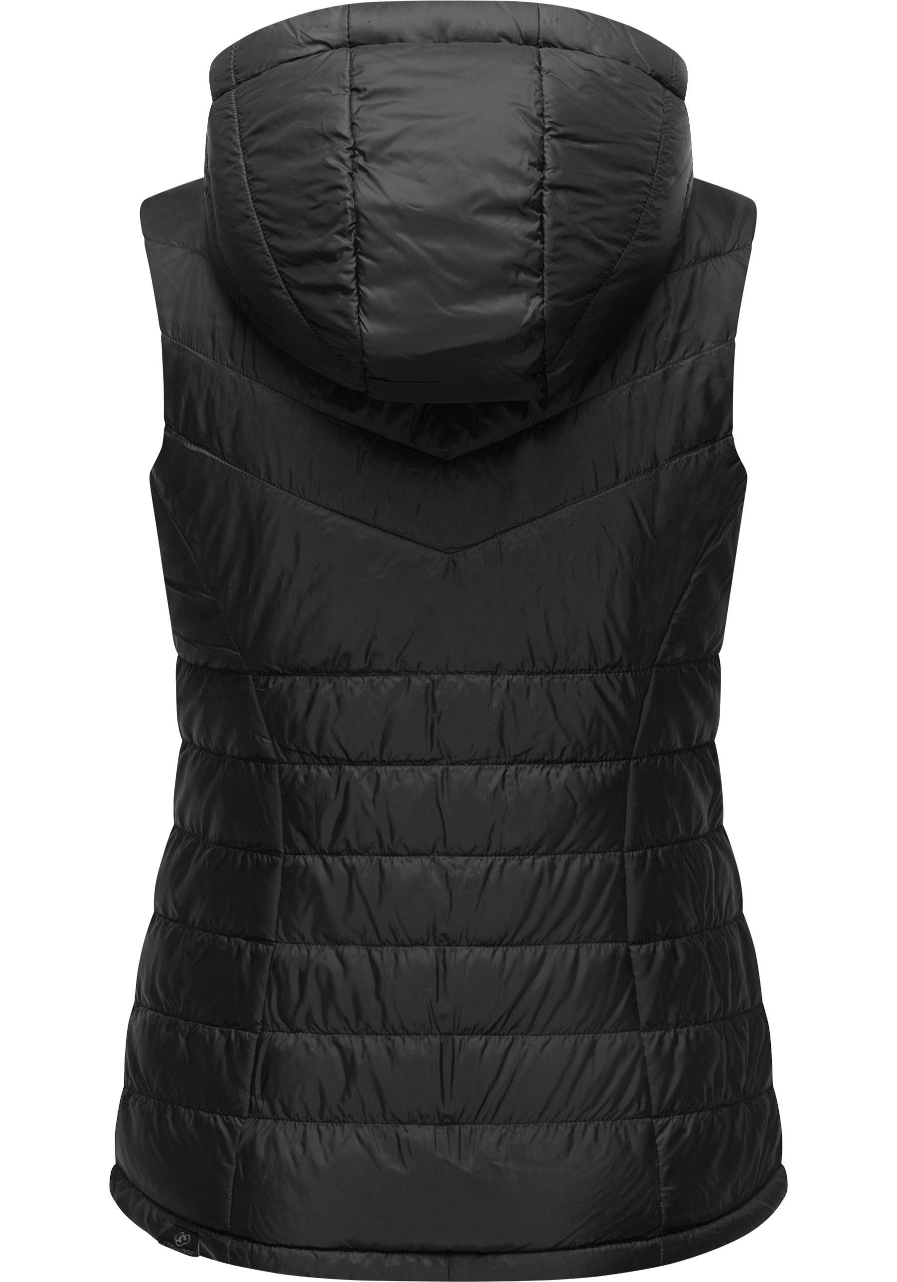 Ragwear Steppweste Lucinda Vest Weich gefütterte Damen-Weste mit Kapuze