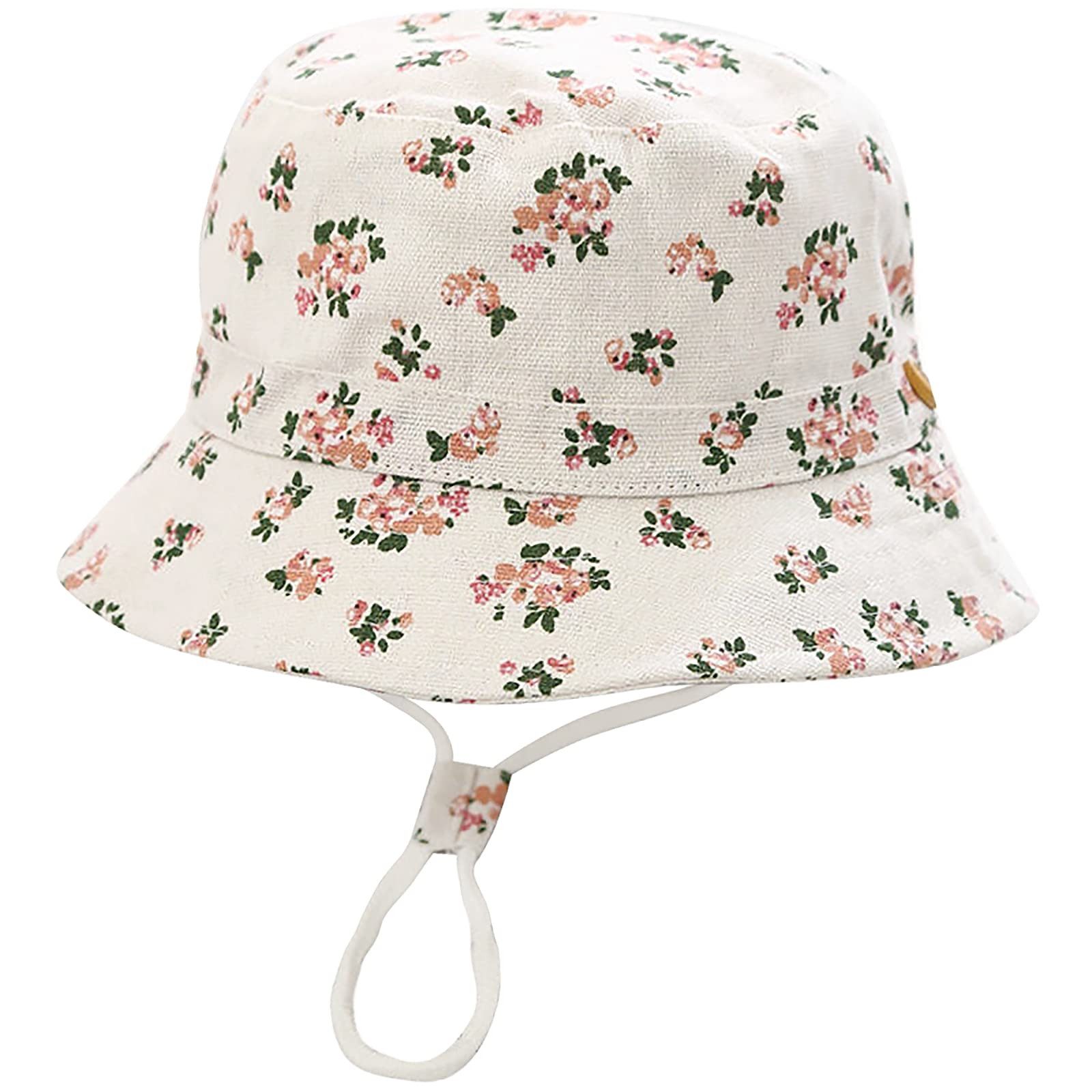 Diwzbyn Fischerhut Unisex Kleinkind-Sonnenhut,Fischerhut,Sommerhut für Mädchen und Jungen bedruckt, Futter,Geeignet für Reisen, Urlaub und Strandaktivitäten