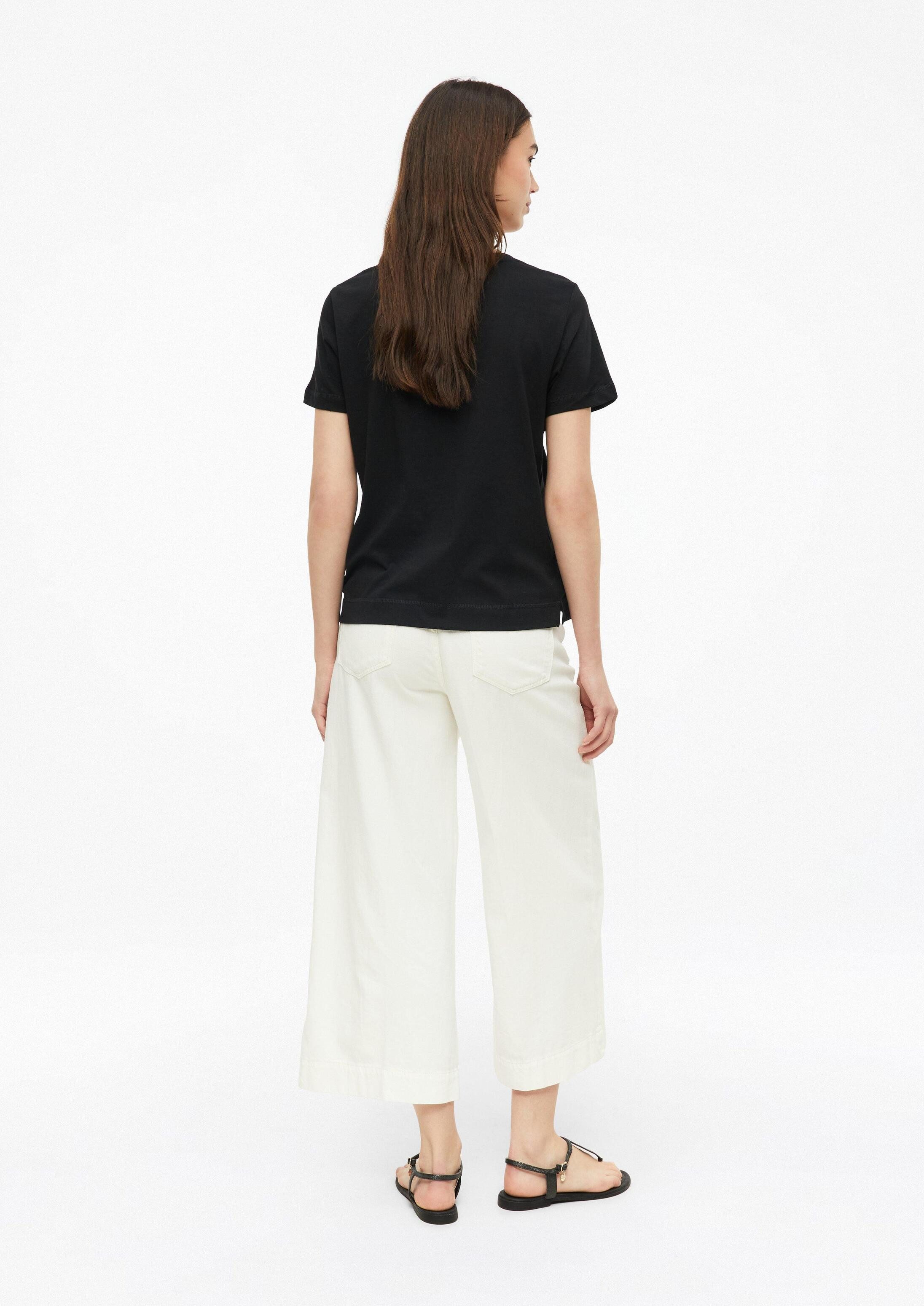s.Oliver Kurzarmshirt T-Shirt Baumwollshirt mit V-Ausschnitt