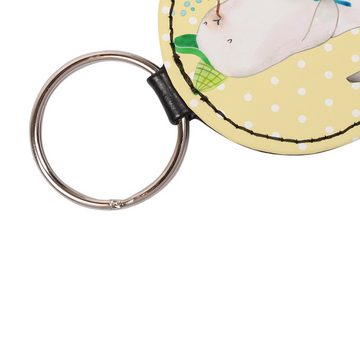 Mr. & Mrs. Panda Schlüsselanhänger Robbe Sherlock - Gelb Pastell - Geschenk, Taschenanhänger, Gute Laune (1-tlg), Liebevolles Design