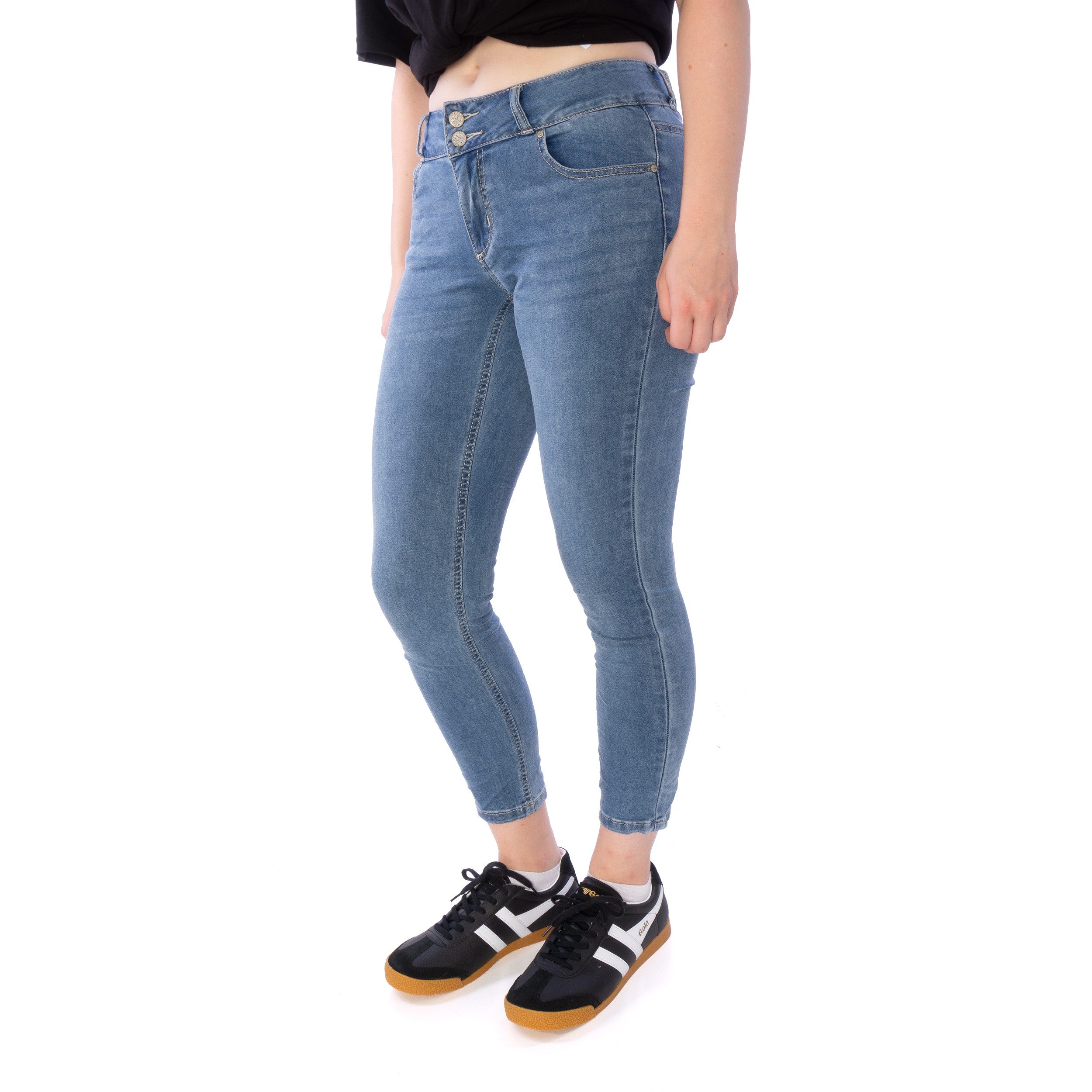 Slim-fit-Jeans Jeans Buena Vista Tummyless 7/8 cozy chaming blue