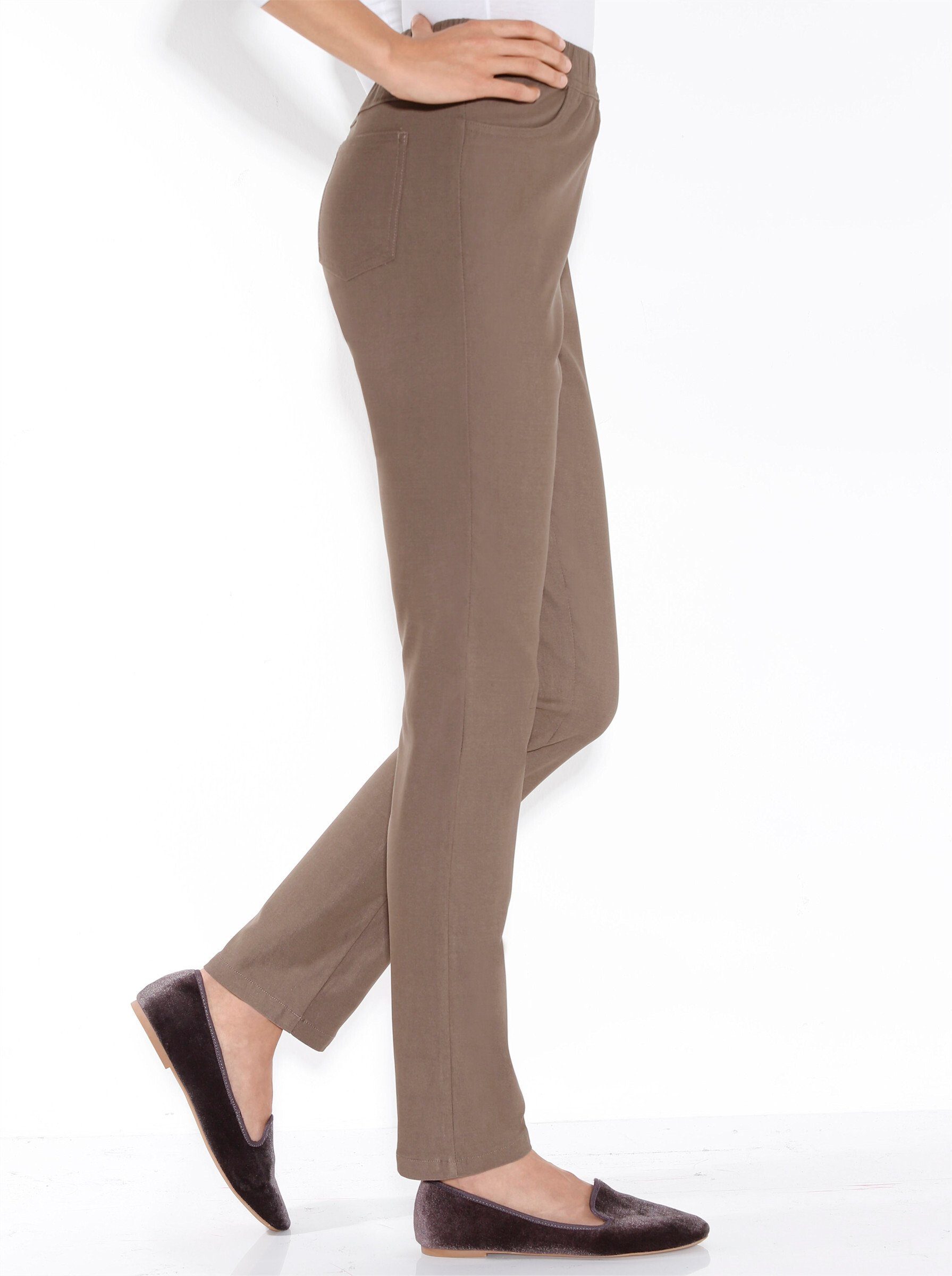 ca. Jerseyhose Sieh Innenbeinlänge taupe 77 cm an!