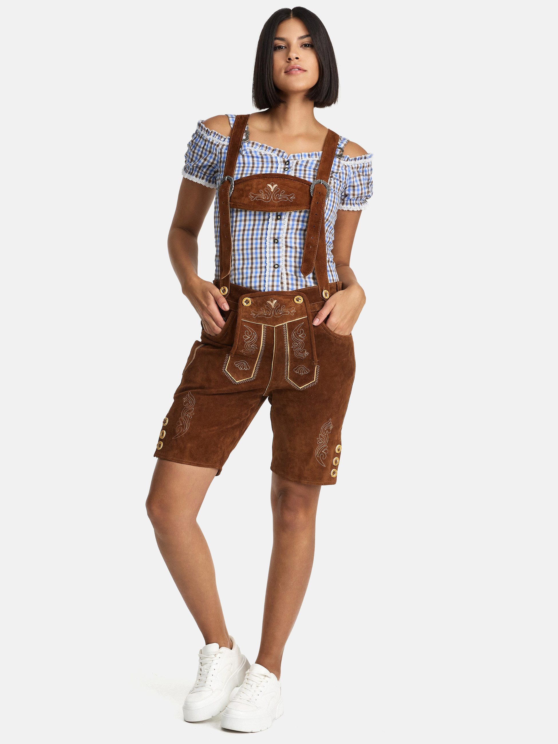 Steigenhöfer Manufaktur Trachtenlederhose Damenlederhose Shorts bequeme günstig online kaufen