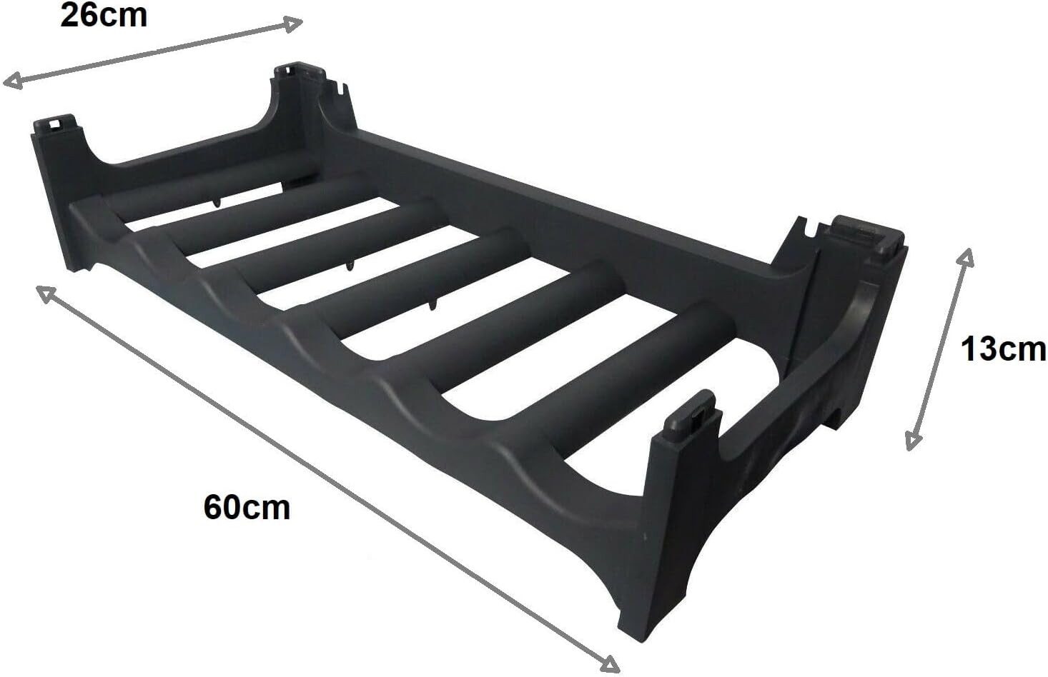 ALPFA Weinregal für 36 Flaschen anthrazit Kunststoff stapelbar Flaschenregal, Spar-Set 6-tlg., stapelbar Made in Germany