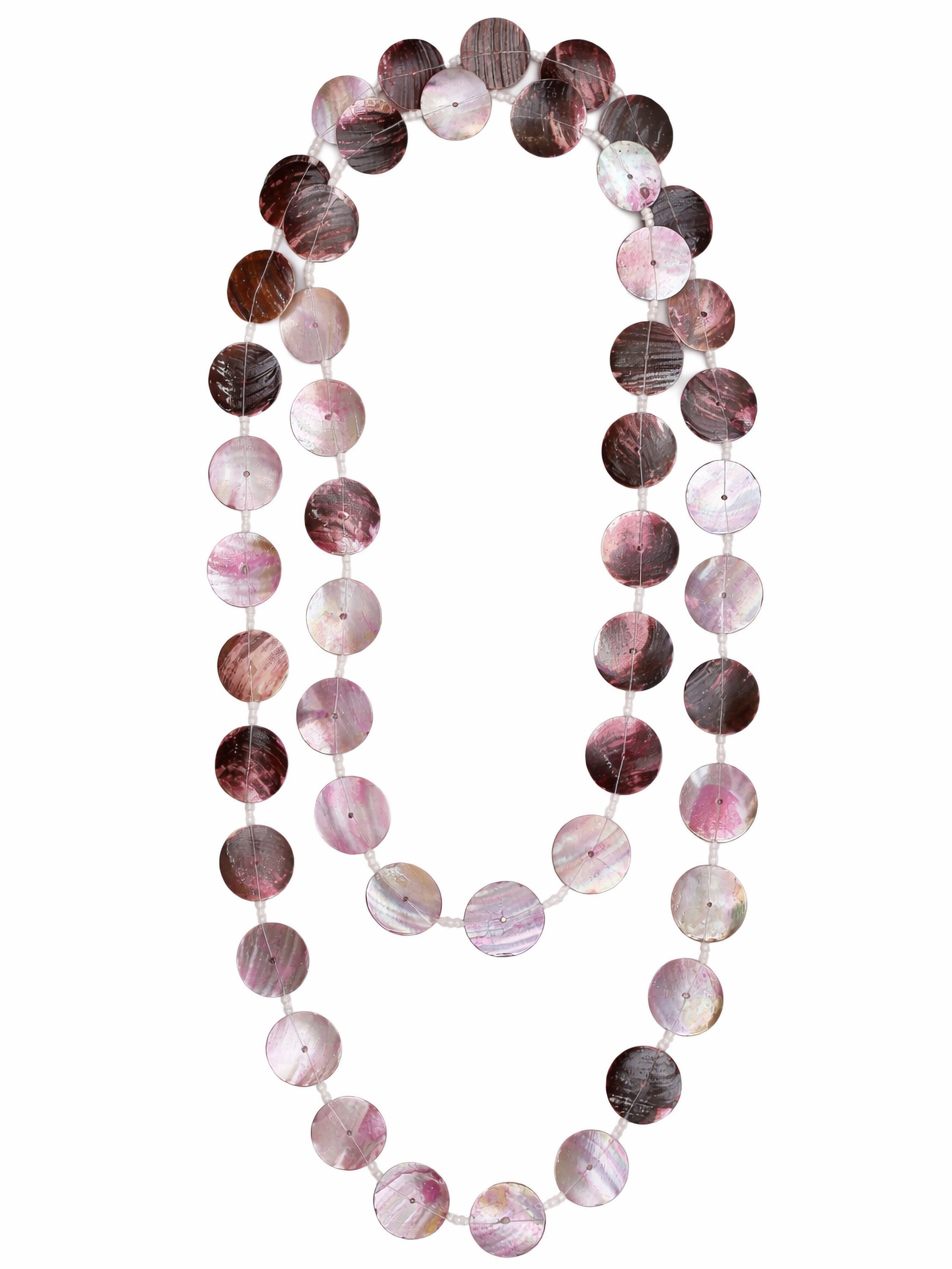 COLLEZIONE ALESSANDRO Lange Kette Nizza, aus echten Muschelplättchen