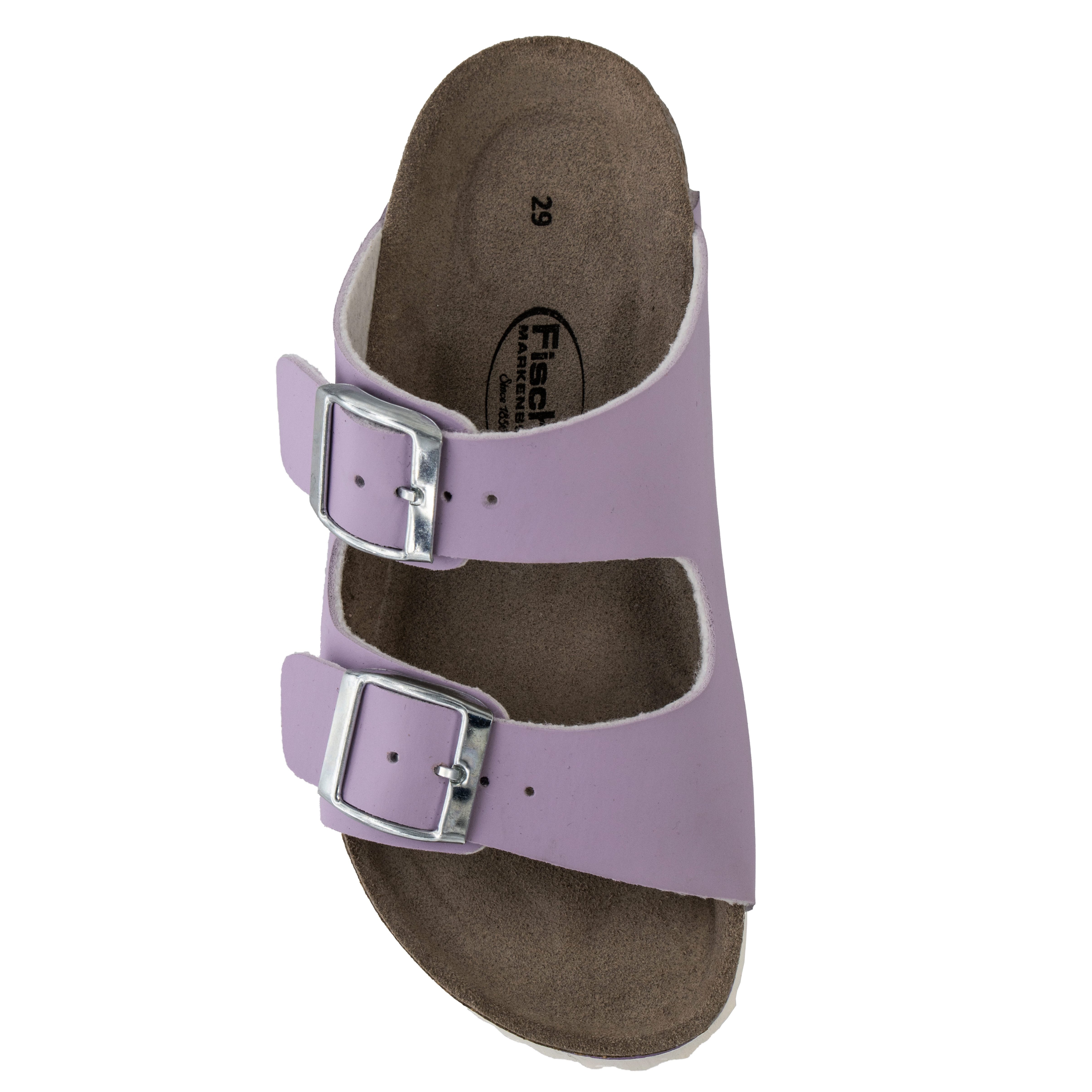Fischer-Markenschuh Hawaii Pantolette aus Vegano (Lederimitat), mit Fleecefutter, mit gepolsterem Lederfußbett