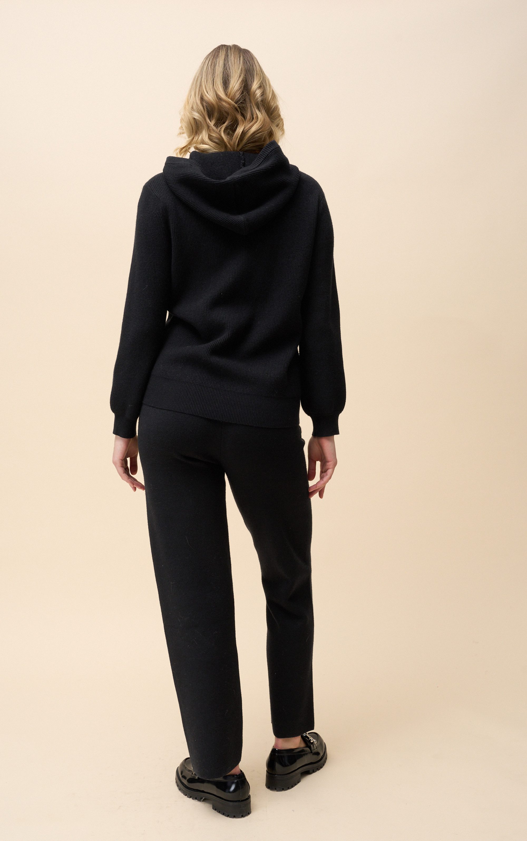 Passioni Strickhose Straight Fit mit Tunnelzug