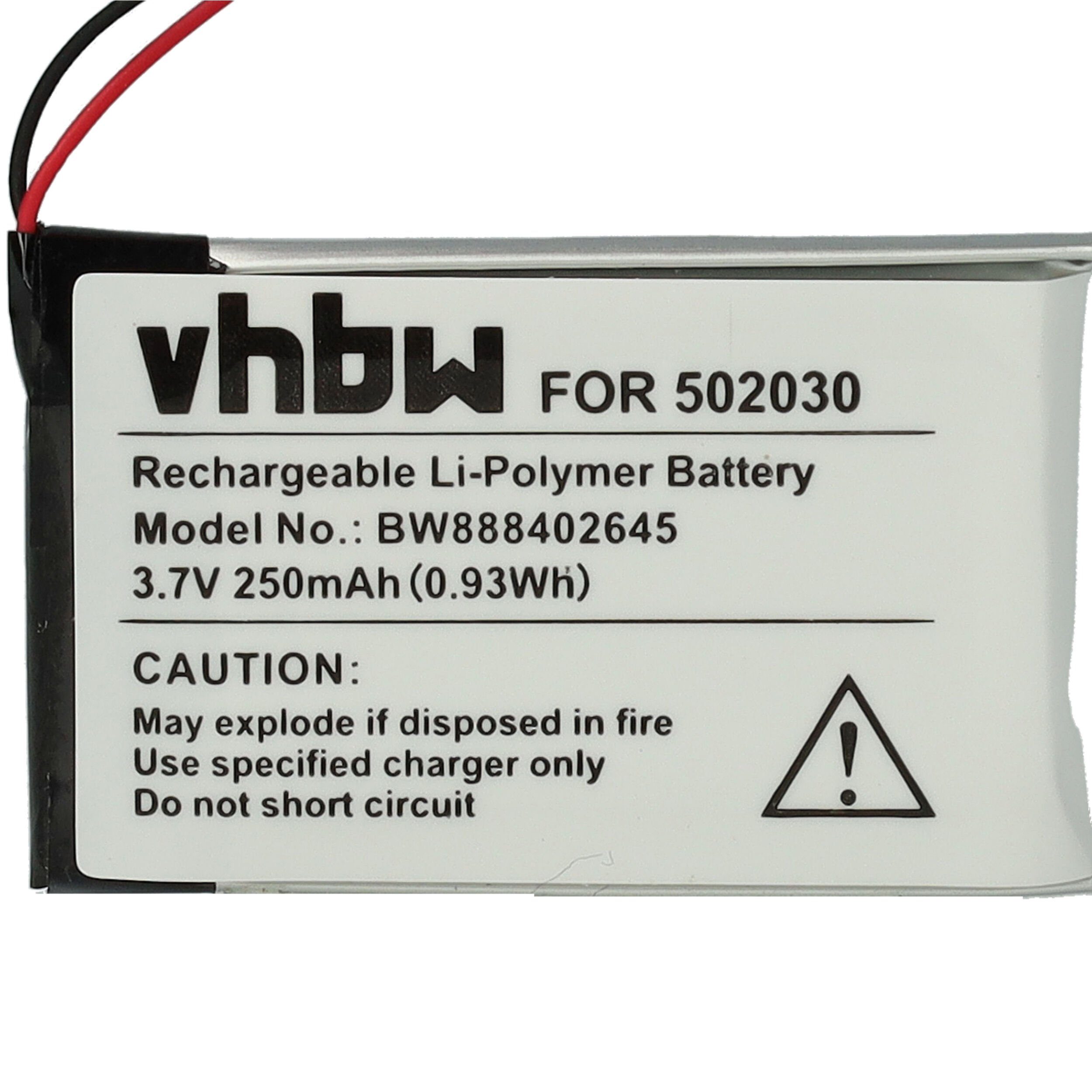 vhbw kompatibel mit Bosch Akku (3,7 Intuvia mAh Li-Polymer 250 V)