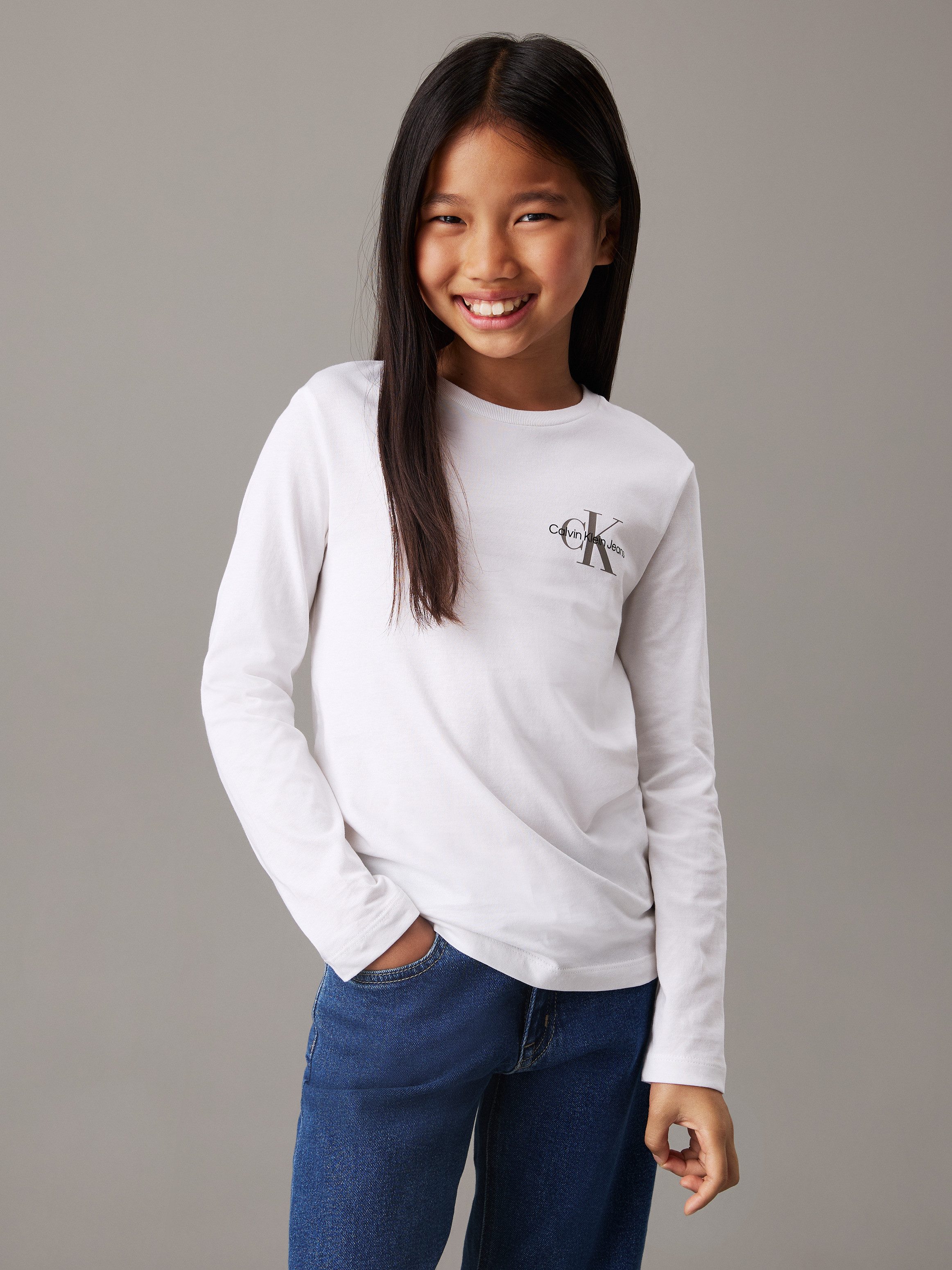 Calvin Klein Jeans Langarmshirt Chest Monologo günstig online kaufen