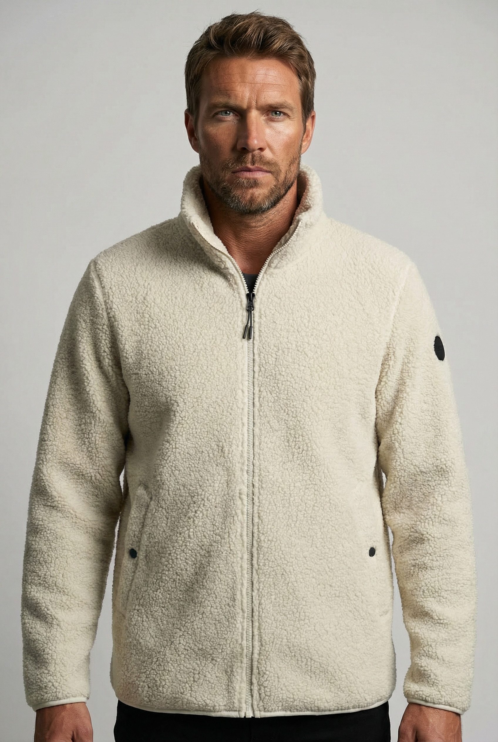 Icepeak Fleecejacke ICEPEAK PUEBLO sportlicher Stil, mit Reißverschluss, normale Passform