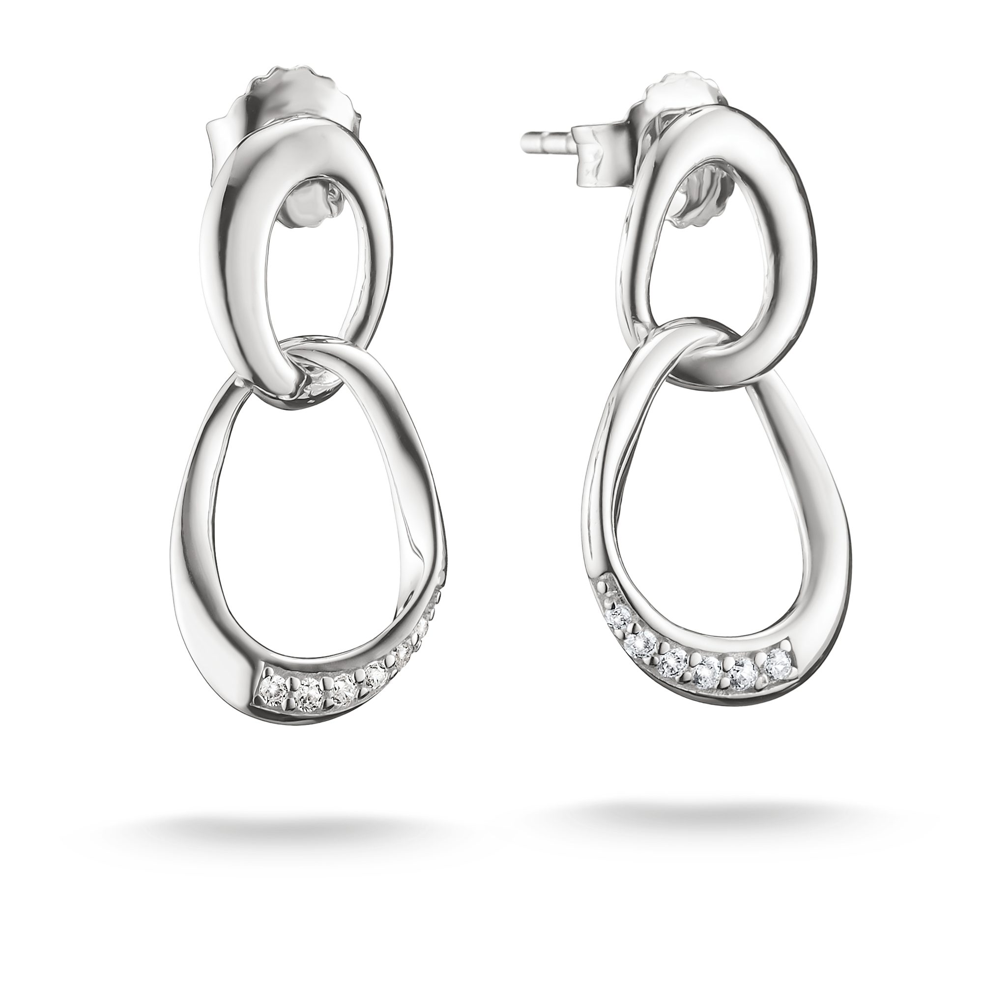 THOMAS SABO Paar Ohrstecker Together Ohrringe silbern, mit Zirkonia (synth)