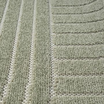 Teppich Moderner In- und Outdoor Teppich mit Bogen Muster in grün, TeppichHome24, rechteckig, Höhe: 5 mm