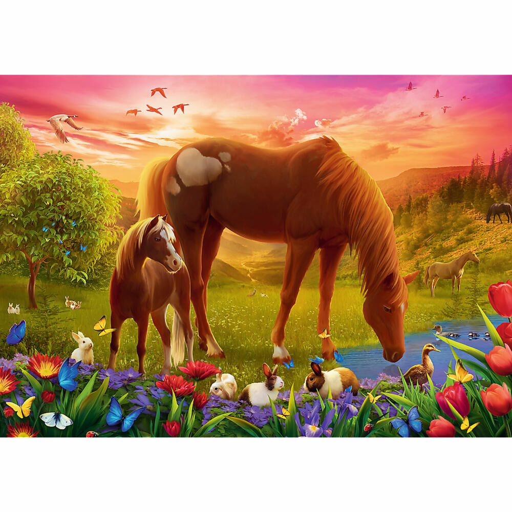 Trefl Puzzle Pferde auf der Wiese, günstig online kaufen
