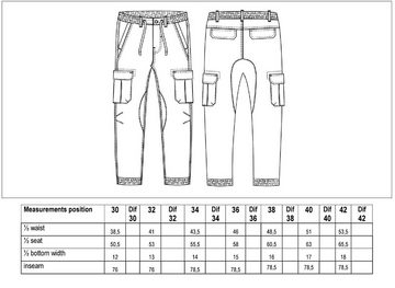 SUBLEVEL Cargohose Herren Cargo Hose Jeans Sweatpant Chino Jogginghose Tunnelzug, elastische Bündchen