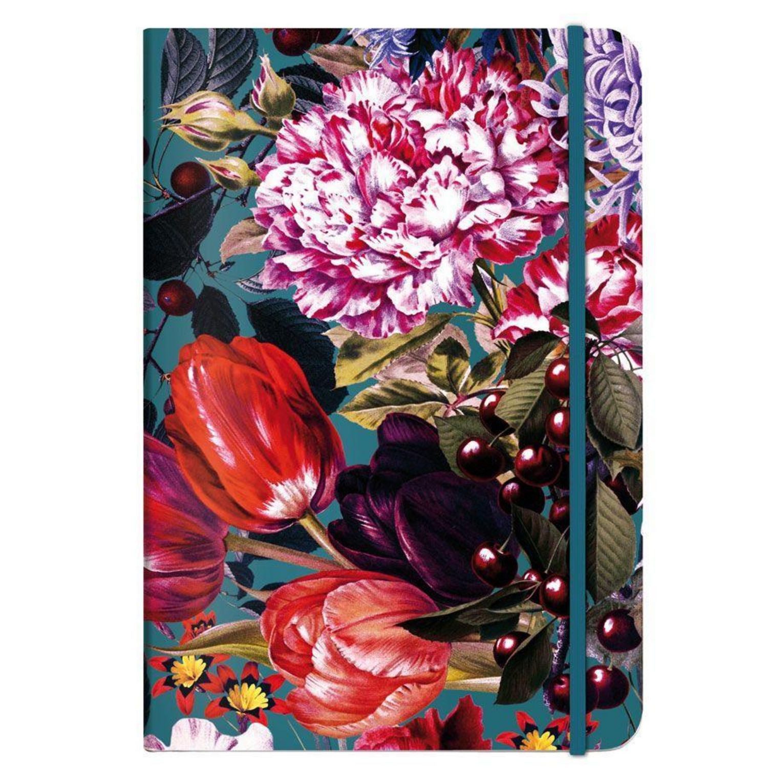 Kugelschreiber Notizbuch A5 Blumenbouquet