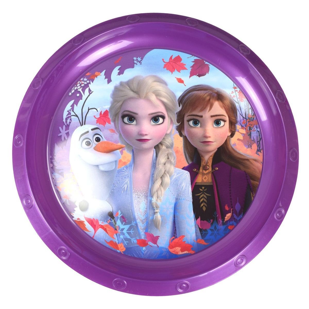 Stor Geschirr-Set Plastikteller Ø22 für Kinder Disney Frozen oder Peppa Wutz, Kunststoff Lila
