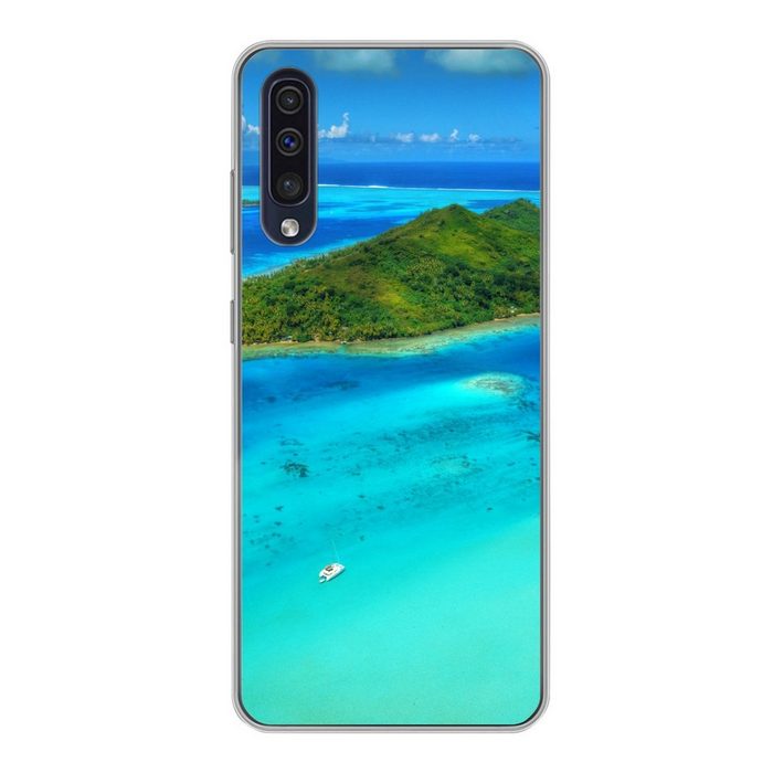 MuchoWow Handyhülle Die Bora Bora-Inseln Handyhülle Samsung Galaxy A30s Smartphone-Bumper Print Handy