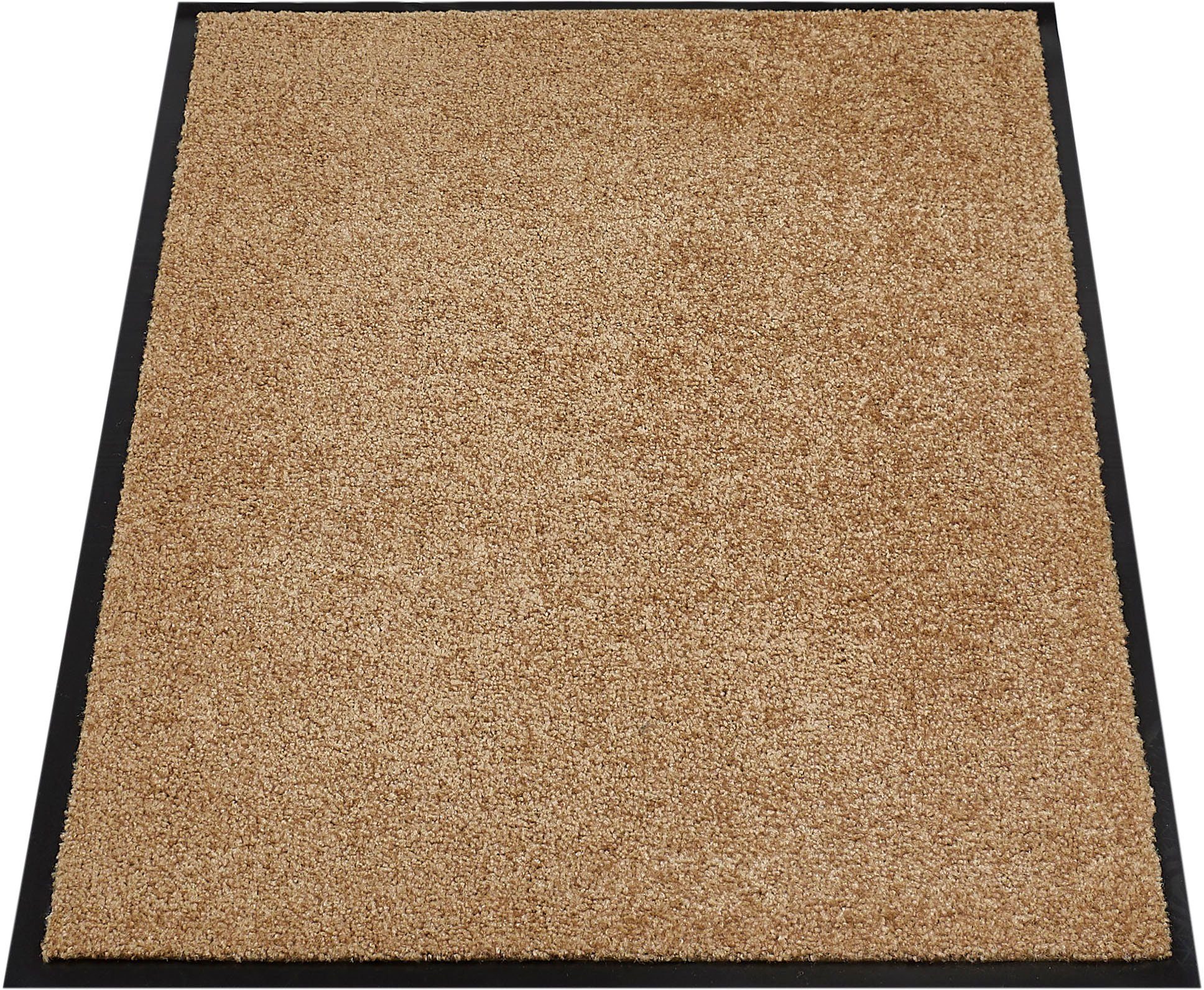 Fußmatte Super Wash & Clean, Andiamo, rechteckig, Höhe: 7 mm, Schmutzfangmatte, Uni Farben, Herbst &, rutschhemmend, waschbar beige