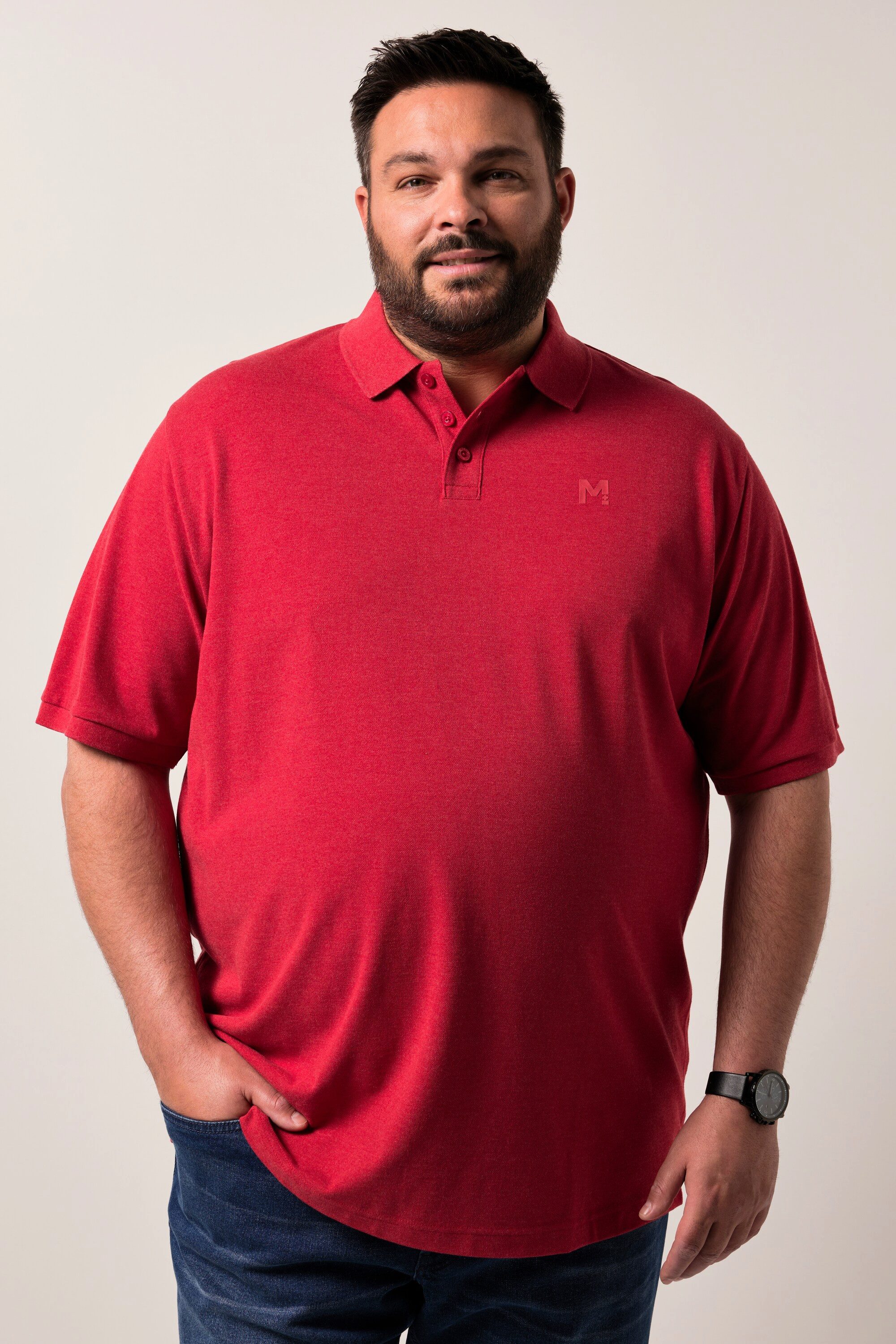 Men Plus Poloshirt Poloshirt Basic Piqué Halbarm günstig online kaufen