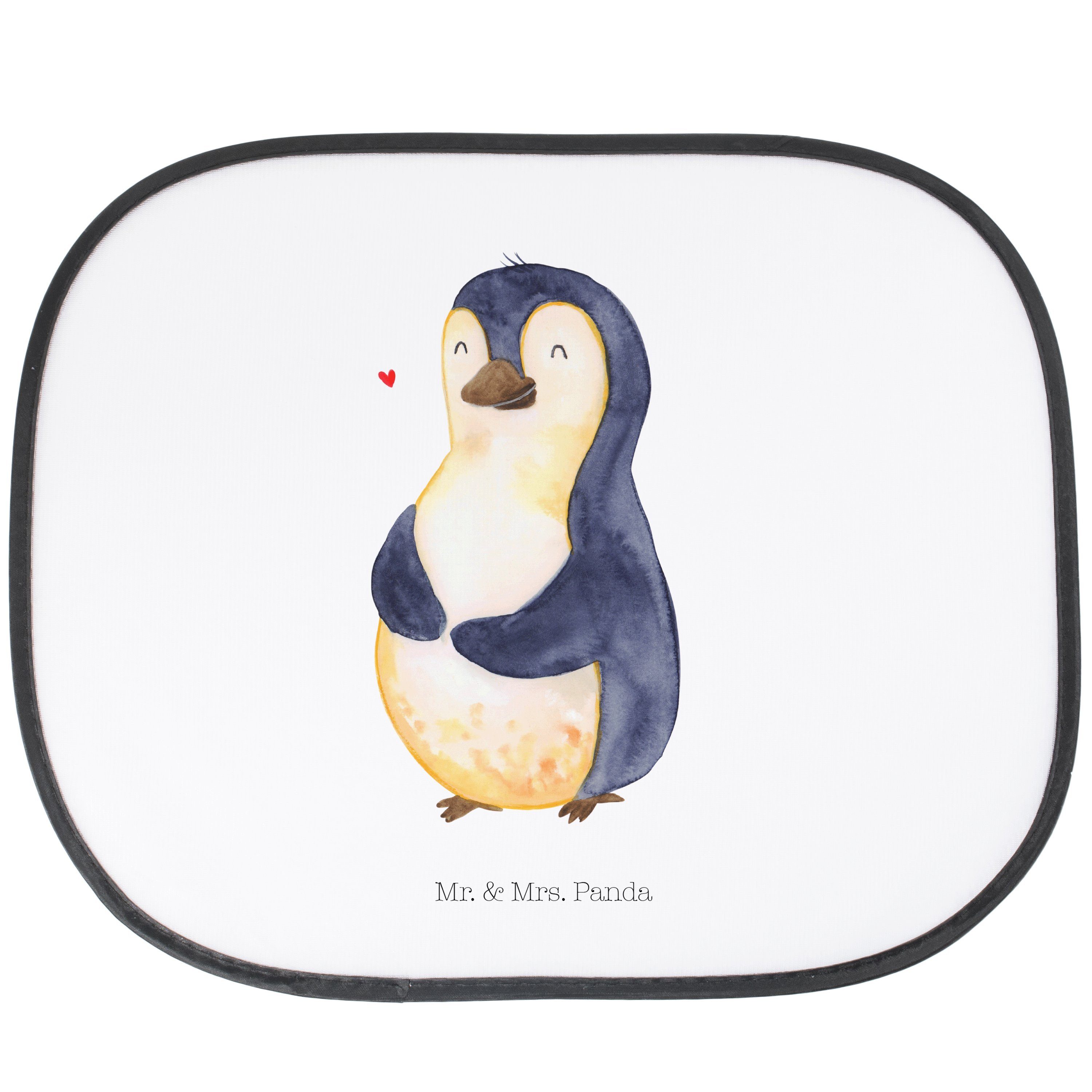 Sonnenschutz Pinguin Mond - Schwarz - Geschenk, Auto Sonnenschutz, Pinguine,  Sonne, Mr. & Mrs. Panda, Seidenmatt