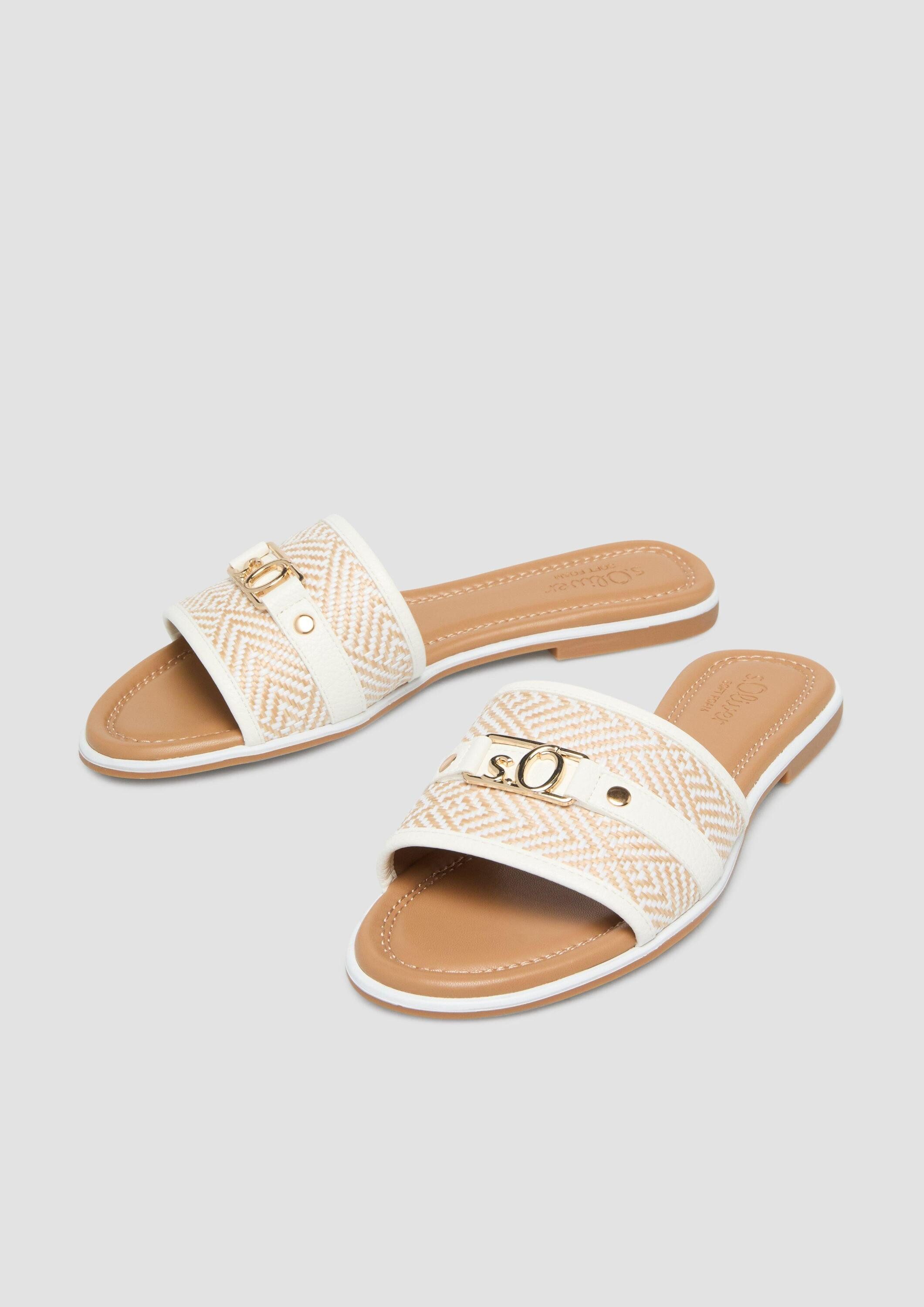 s.Oliver Sandalen Sandale Slides mit Flecht-Design