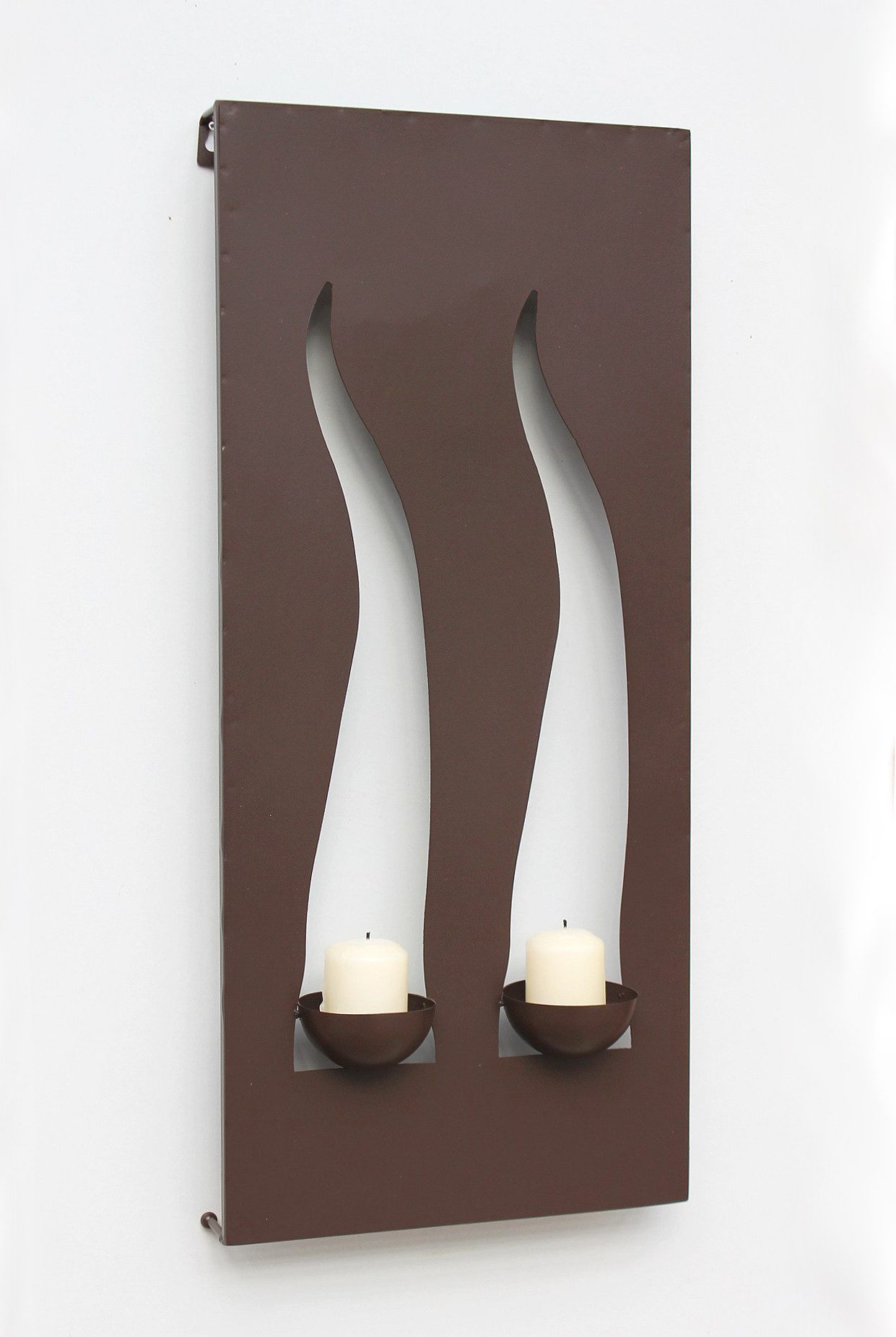 DanDiBo Wandkerzenhalter Flamme 133 für 2 Kerzen Kerzenleuchter Wandkerzenhalter aus Metall