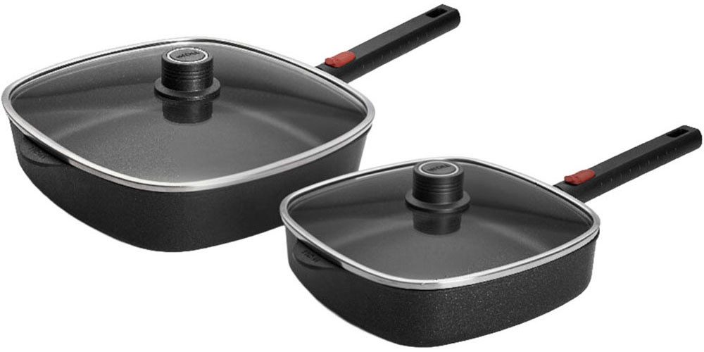WOLL MADE IN GERMANY Сковороди-Set Eco Logic, Aluminiumguss (Set, 4-tlg), Abnehmbarer Stiel, Antihaftbeschichtet