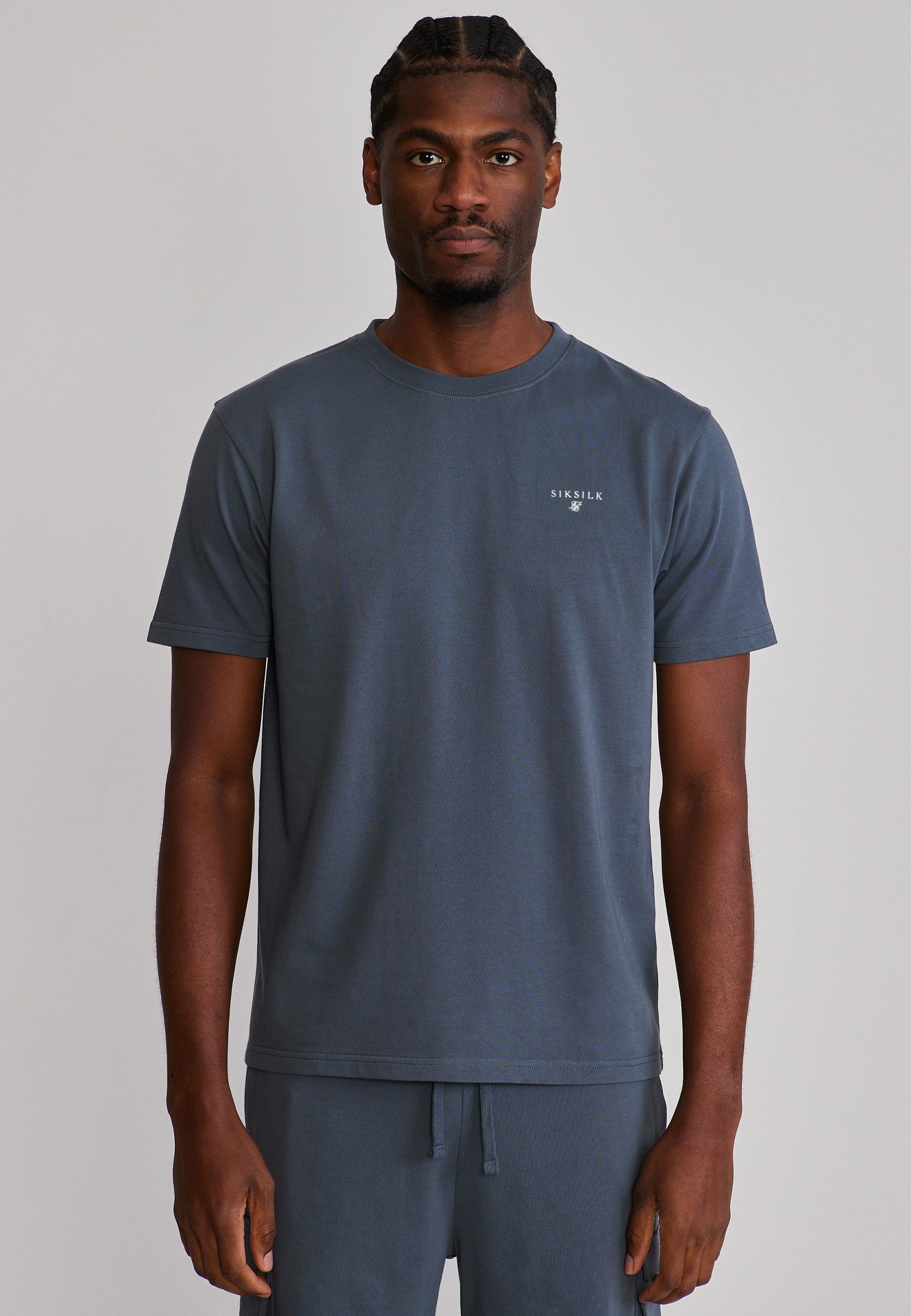 Siksilk Sweatanzug SikSilk Herren Graues T-Shirt- und Shorts-Set