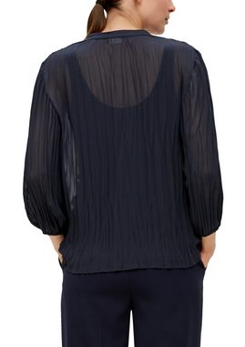 s.Oliver BLACK LABEL Langarmbluse Bluse aus Chiffon Raffung