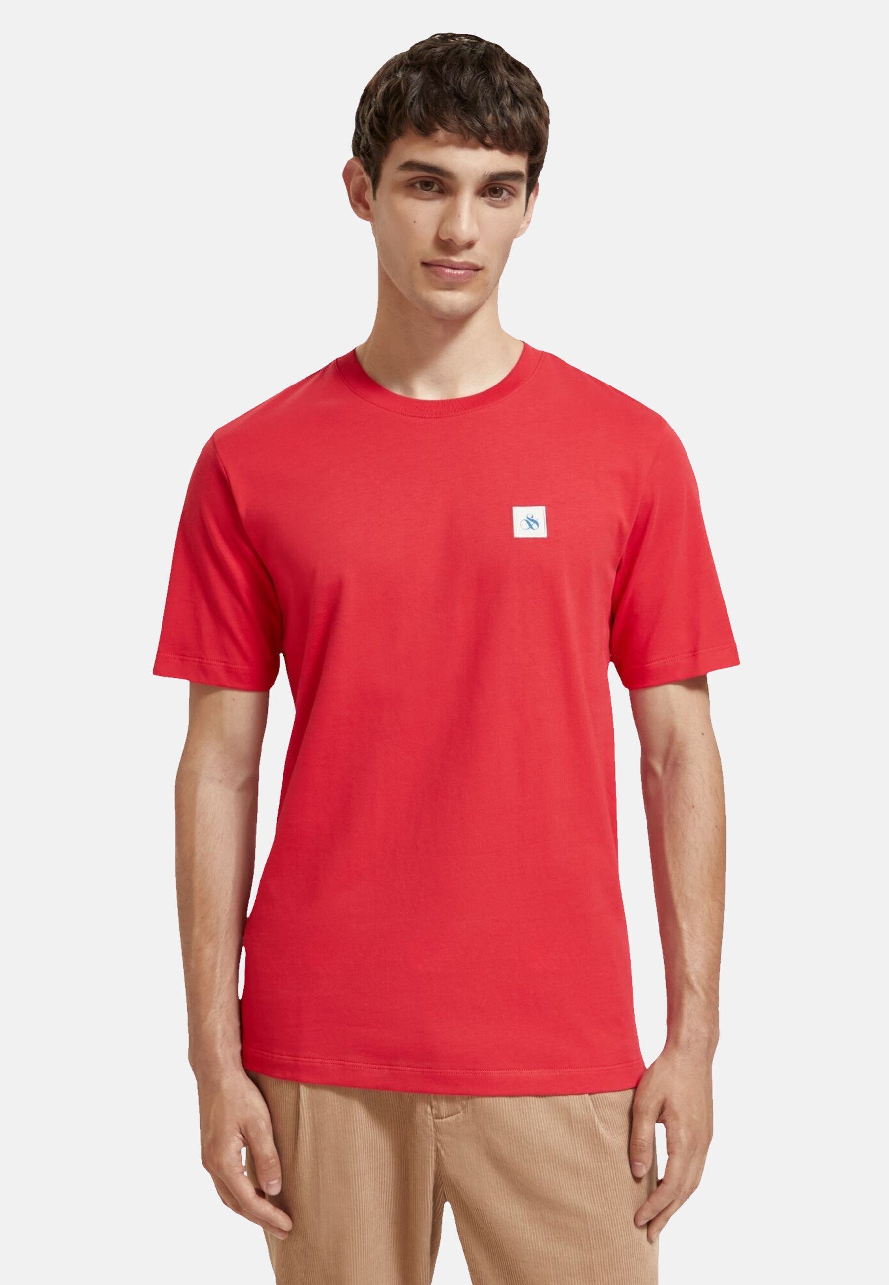 (1-tlg) rot mit Scotch Shirt Kurzarmshirt T-Shirt Soda und Rundhals-Ausschnitt &