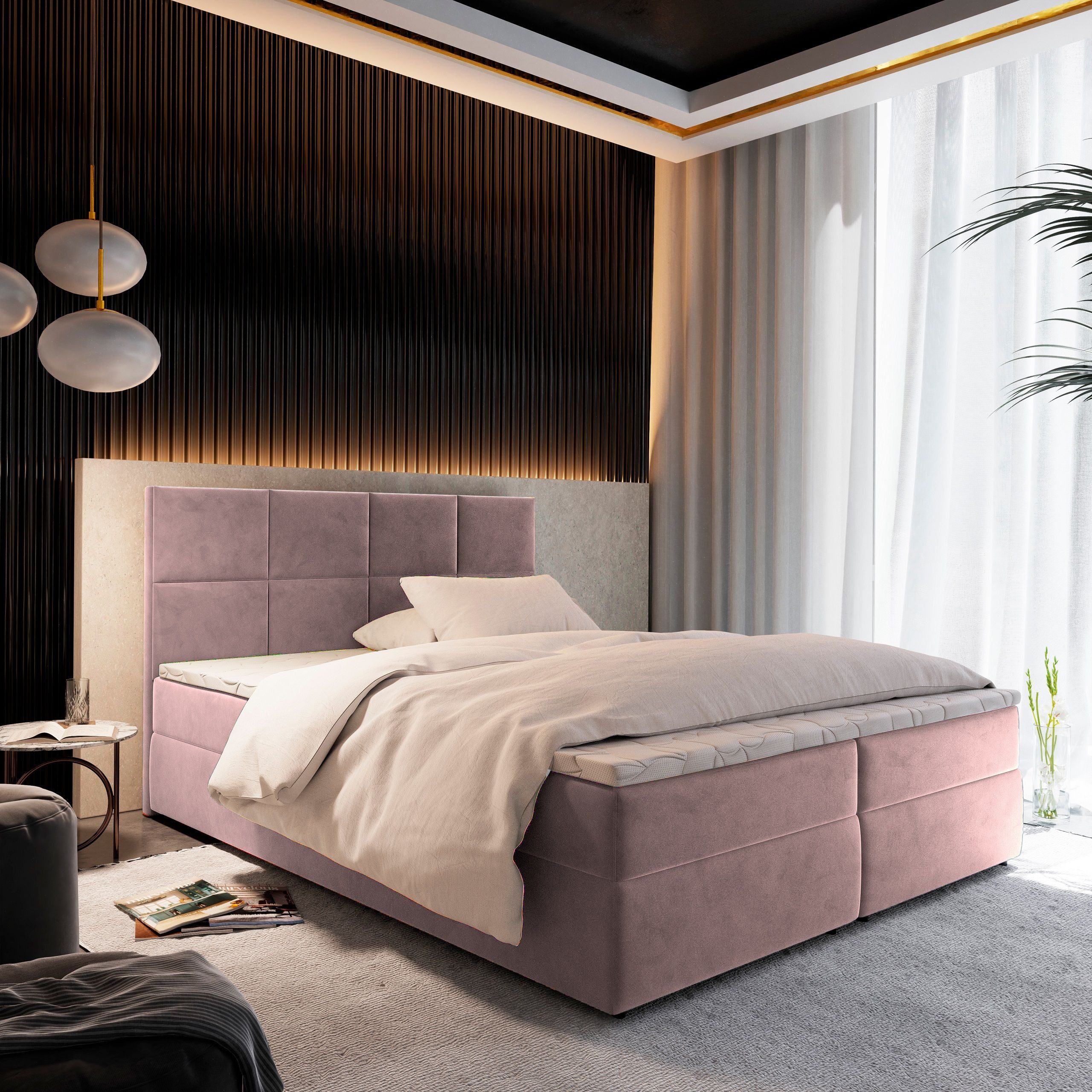 Masseno Boxbett LENA 140x200 cm mit Bonell Matratze und Topper günstig online kaufen