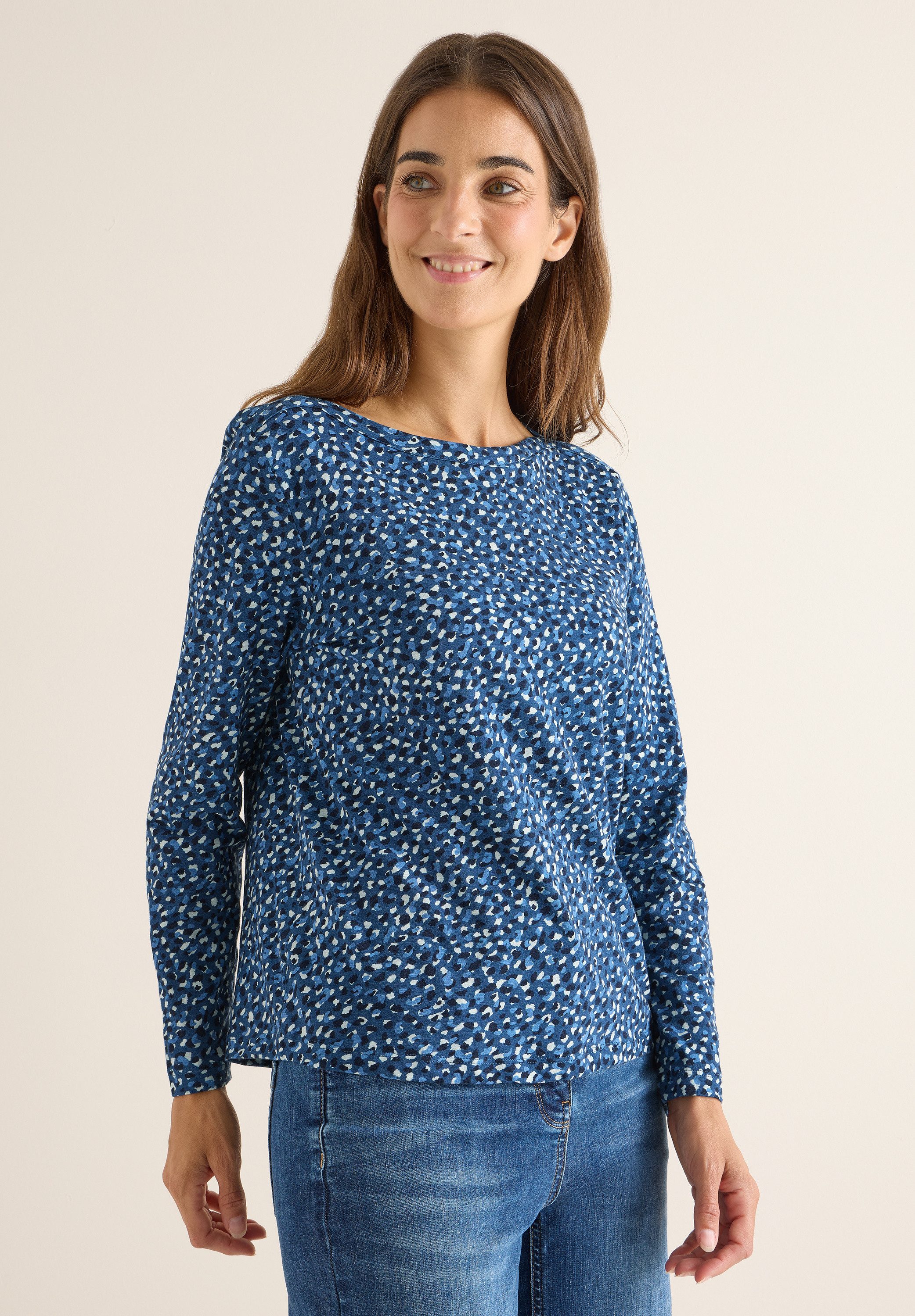 CECIL Langarmshirt aus reiner Baumwolle günstig online kaufen