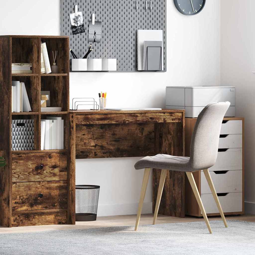 vidaXL Schreibtisch Schreibtisch Geräucherte Eiche 90 x 40 x 76 cm (1-St)