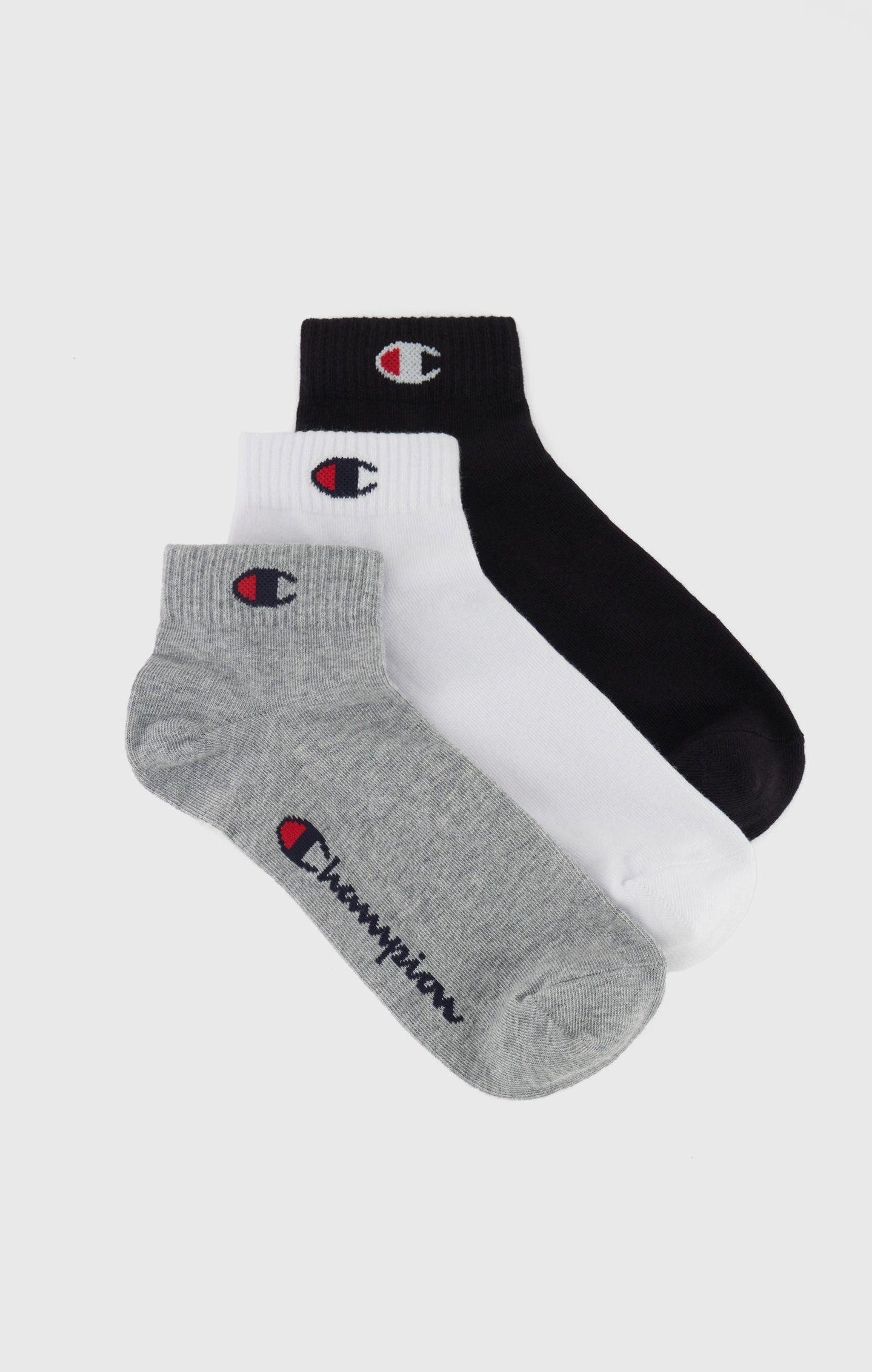 Champion Kurzsocken 3 Pack Quarter Socks (3-Paar) für sportive Aktivitäten, sportlicher Stil