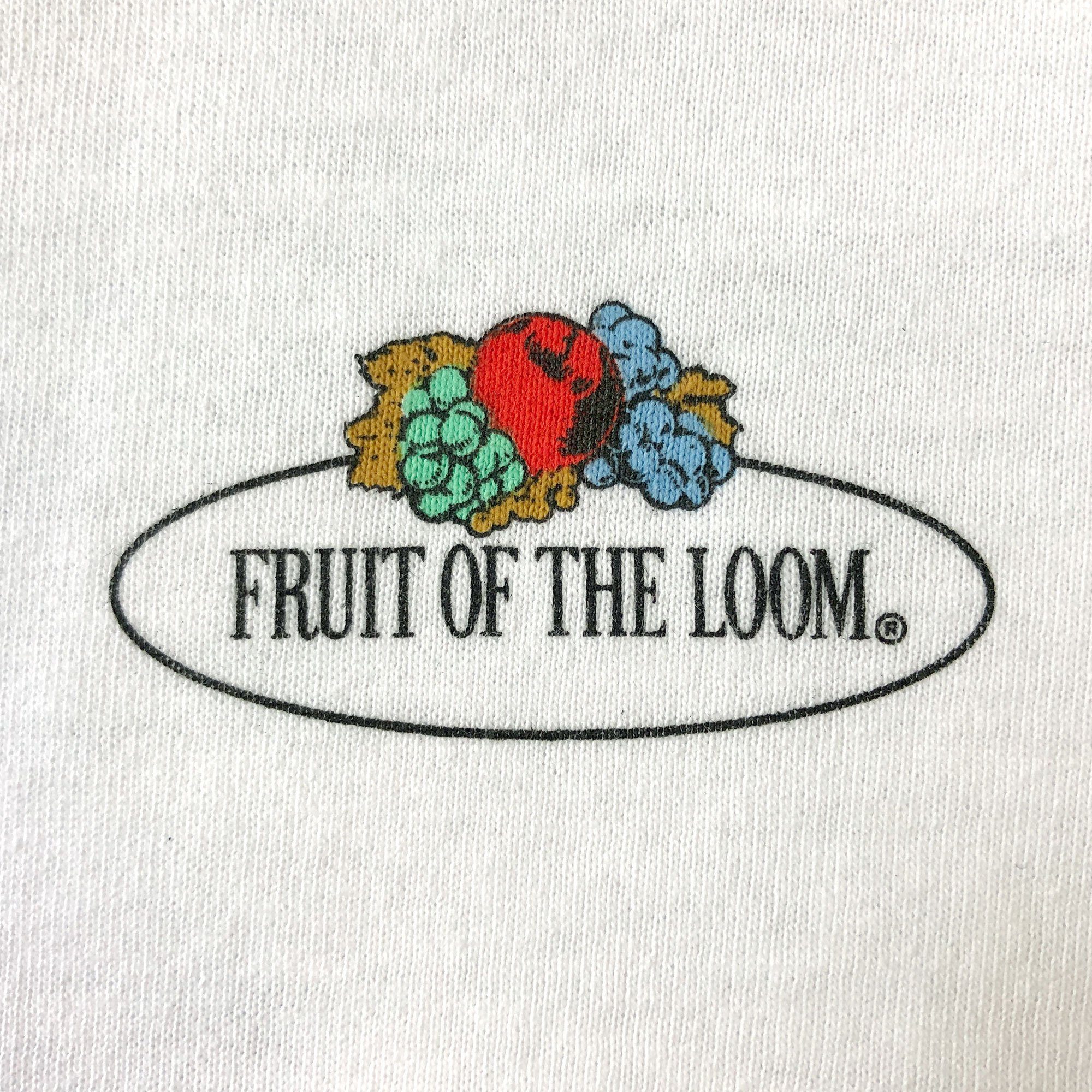 Fruit of the Loom Rundhalsshirt weiß T-Shirt mit Vintage-Logo Damen