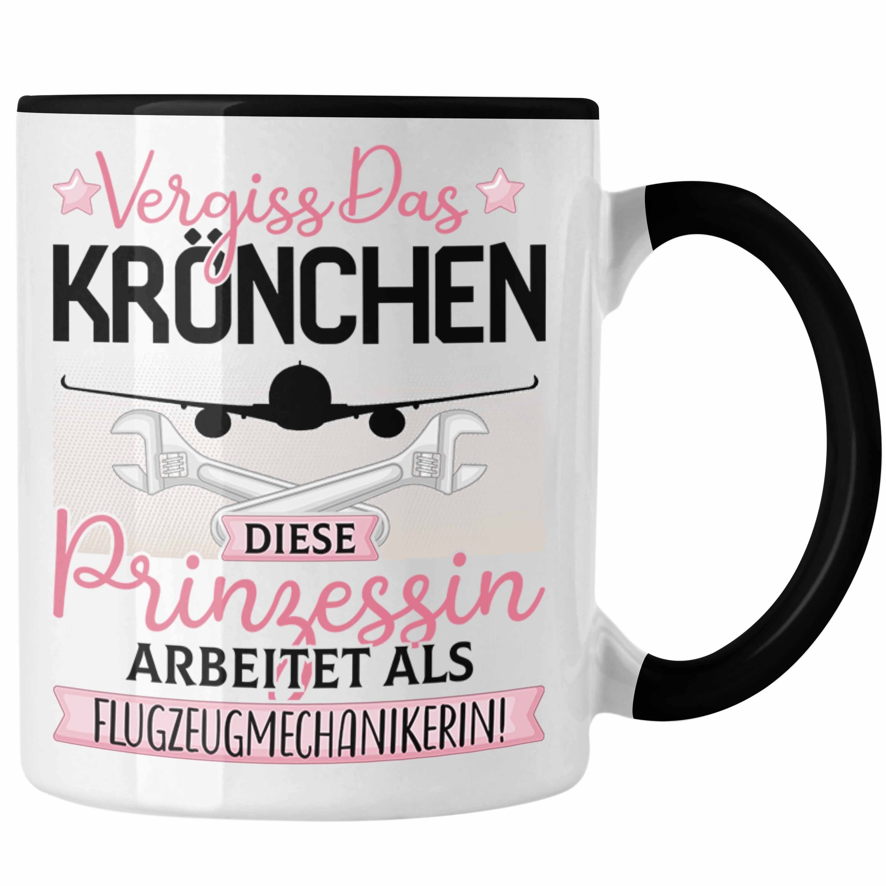Trendation Tasse Flugzeugmechanikerin Frauen Schwarz Das Vergiss Tasse Geschenk Spruch Kröchen