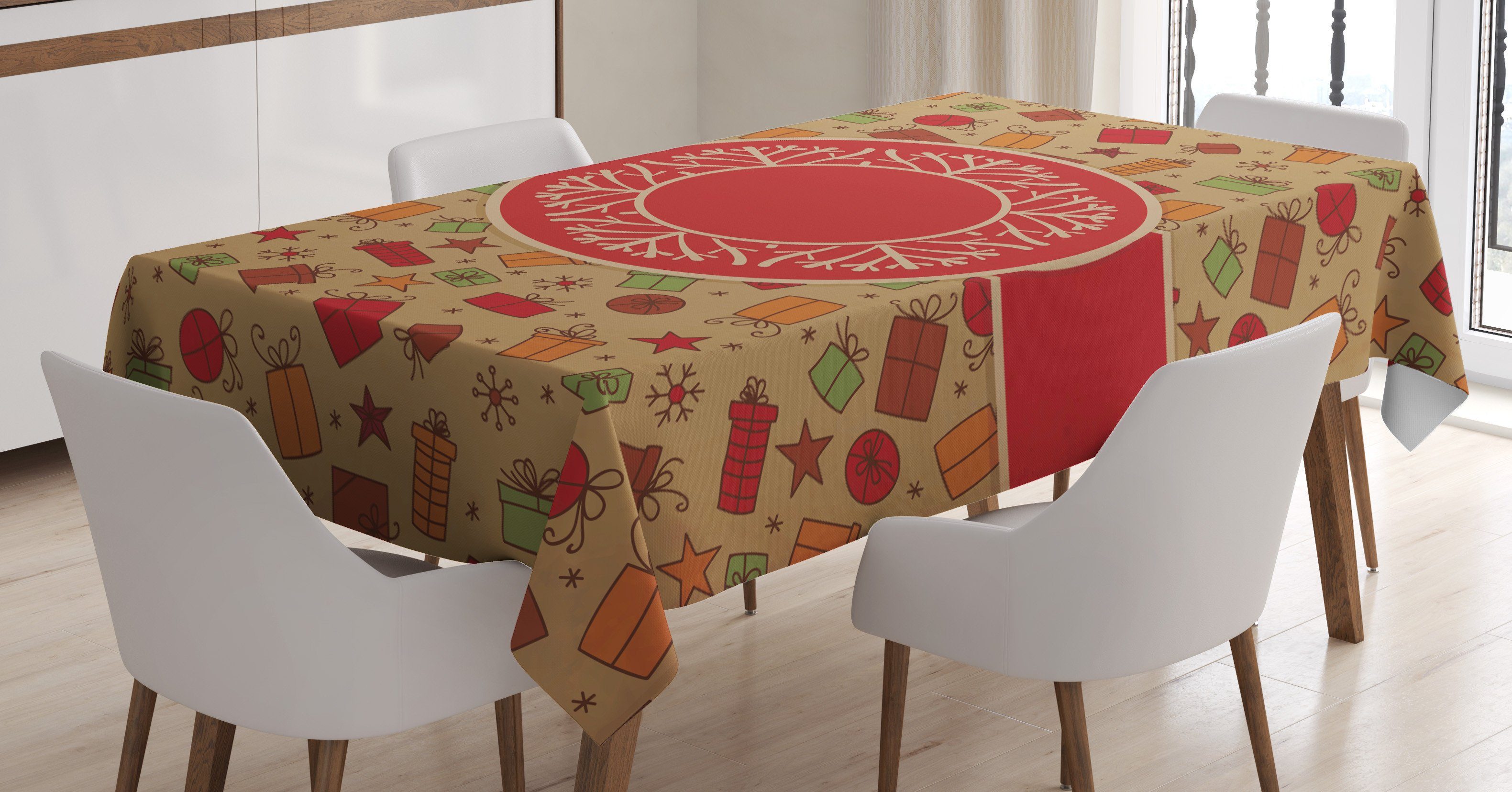 Weihnachten den Waschbar Tischdecke Abakuhaus Farbfest Für Farben, Schnee Bereich Außen Klare geeignet Geschenke