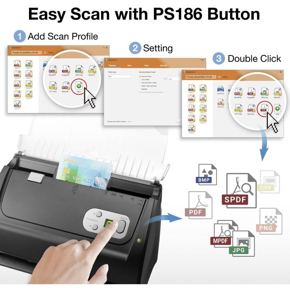Plustek Duplex-Dokumentenscanner 0285 Dokumentenscanner