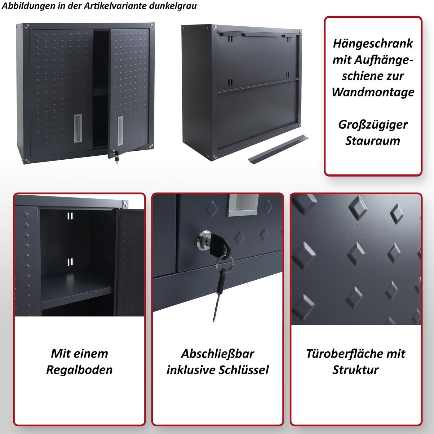 MCW Hängeschrank MCW-O52 Abschließbar