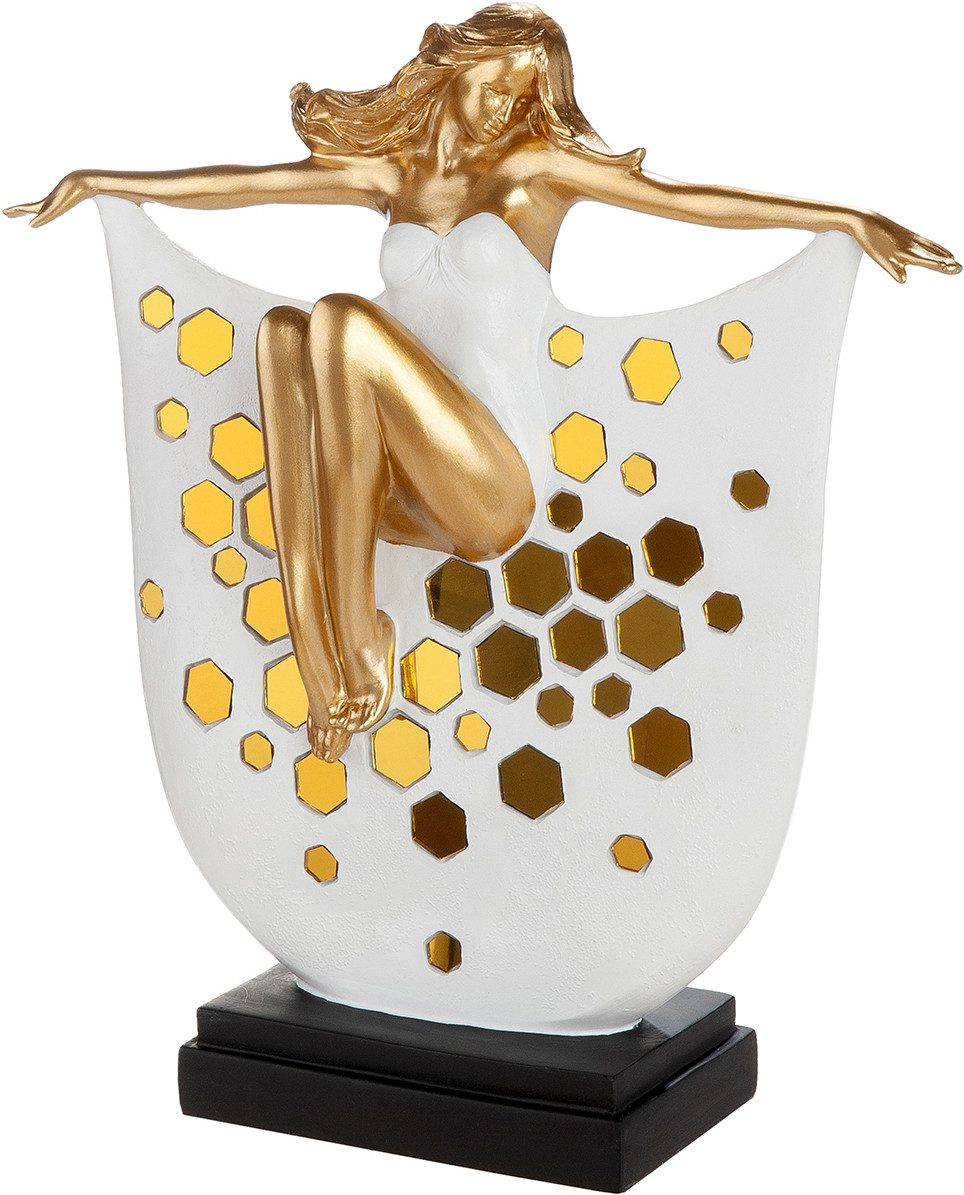 GILDE Skulptur Skulptur Frau Miraelle weiß H. 34 cm (1 St), Anmutig modern dekorativ Geschenkidee Skulpturenfigur