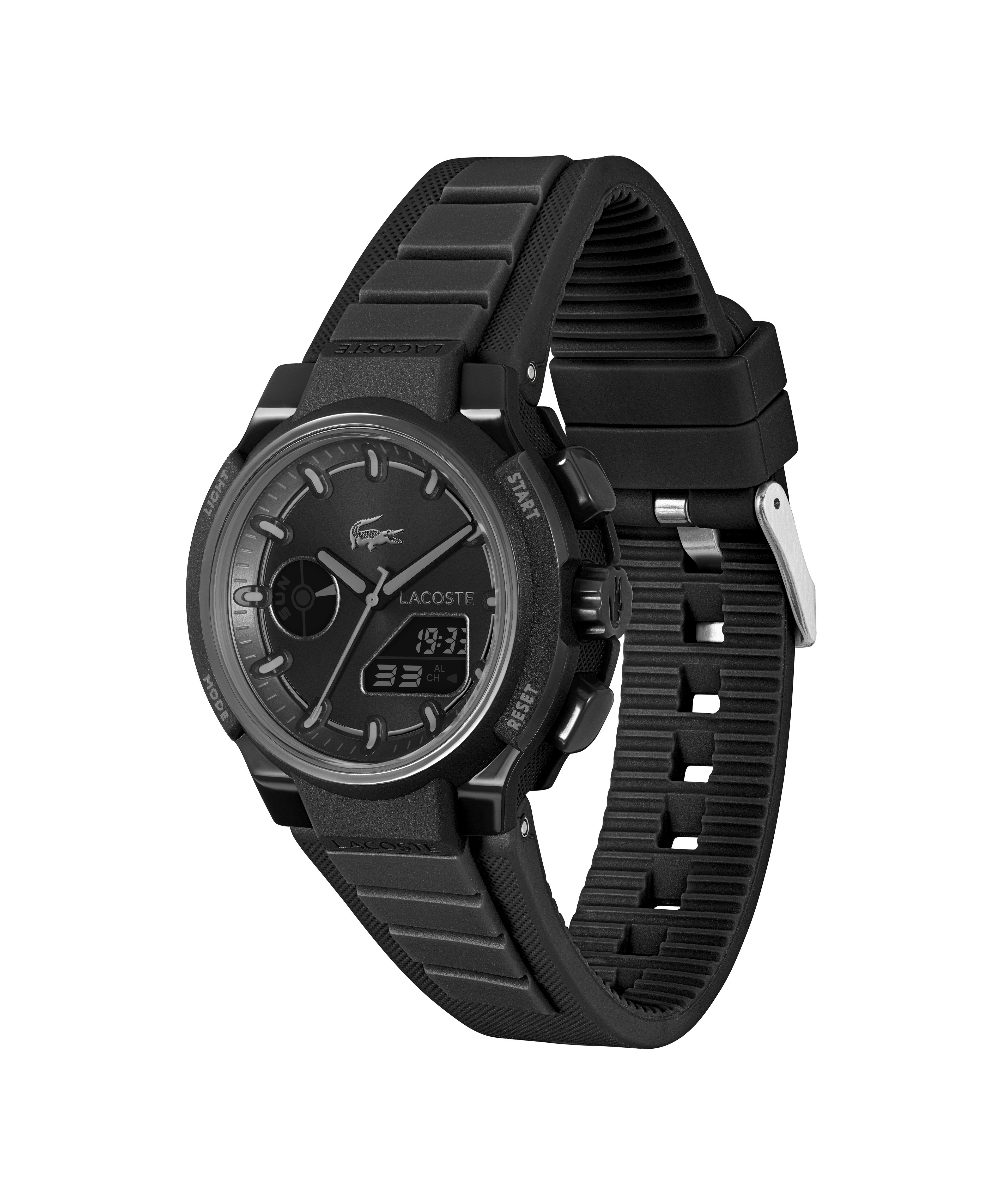 Lacoste Digitaluhr LC33 2001478, Quarzuhr, Armbanduhr, Damenuhr, Herrenuhr, Silikonarmband, digital