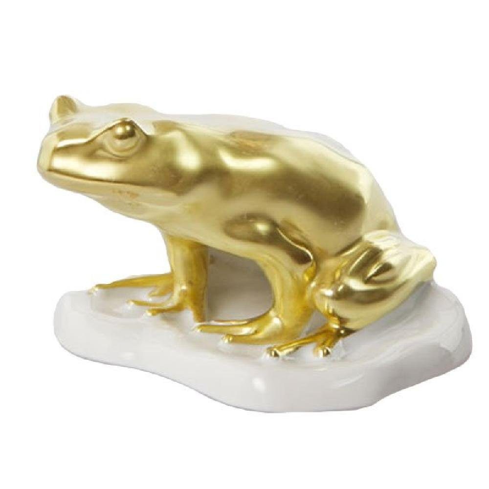 Reichenbach Osterfigur Porzellanfigur Frosch Gold