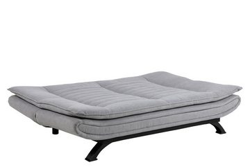 ACTONA GROUP Schlafsofa FAITH, B 196 cm x T 98 cm, Hellgrau, Microfaser, Schlaffunktion, abnehmbarer Topper