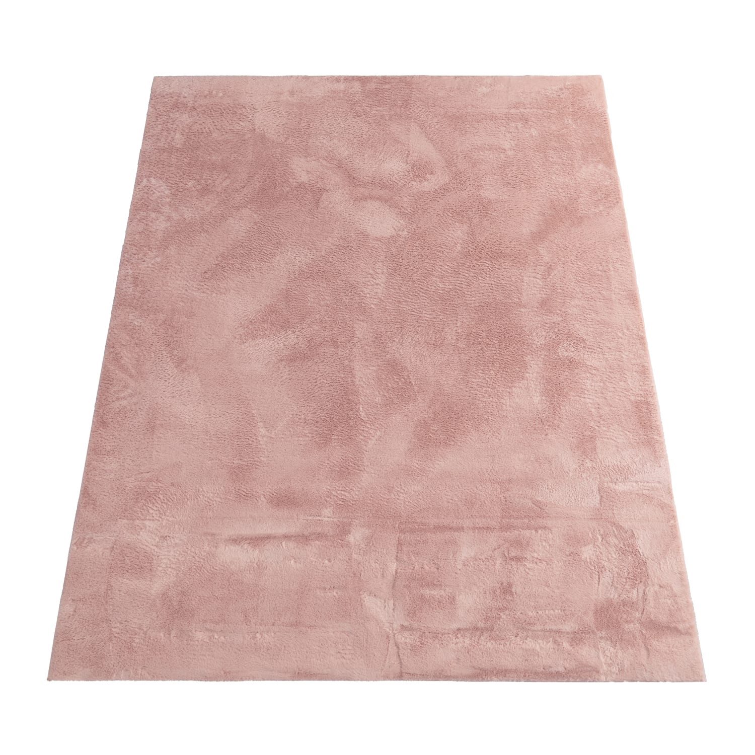 KADIMA DESIGN Teppich waschbar Einfarbig Wohnzimmer schmutzabweisend Teppich Kurzflor, Höhe: 14 mm, Florhöhe: 10 mm, Polyester, 160x220, Pink