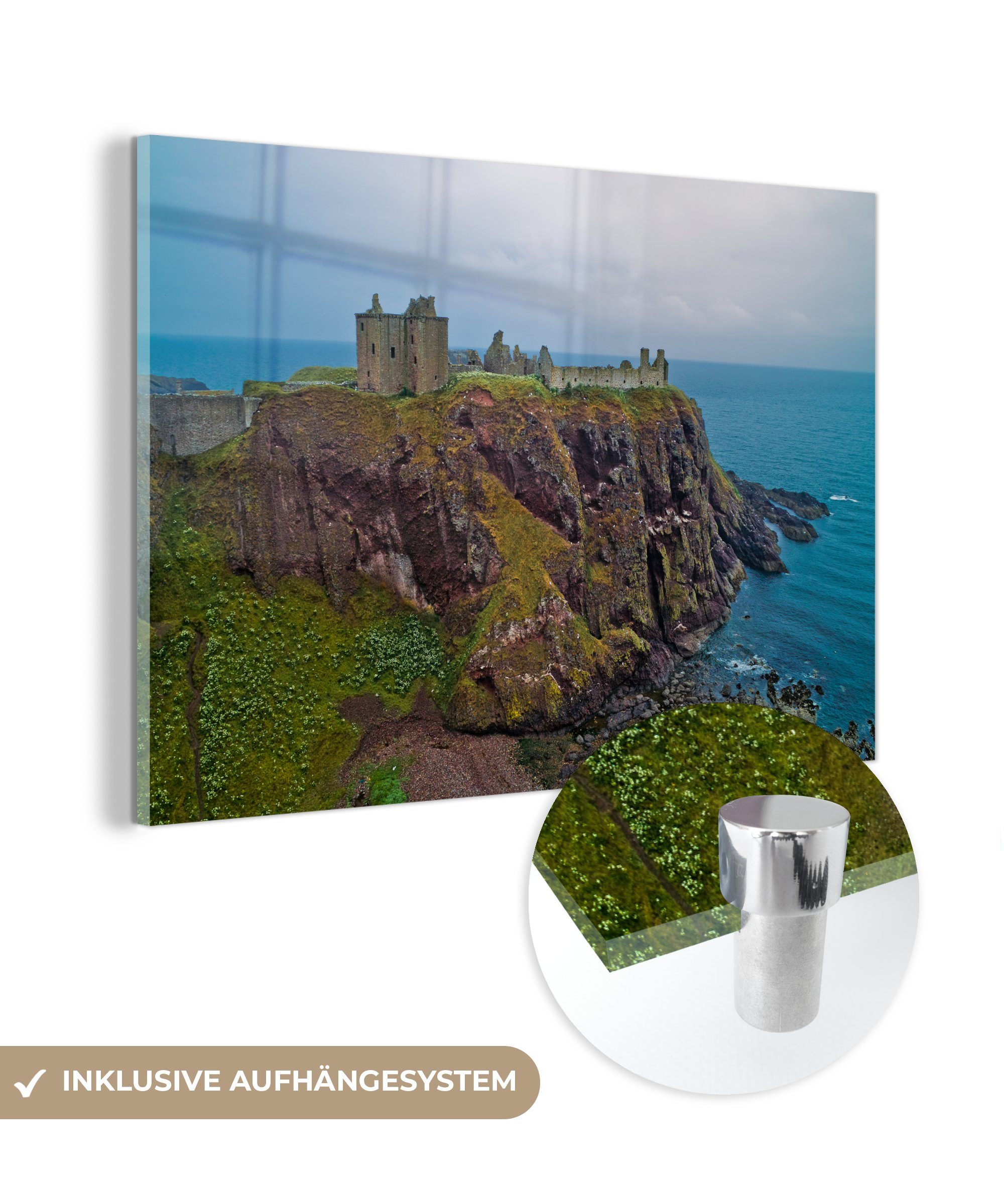 MuchoWow Acrylglasbild Schlösser in Schottland, (1 St), Acrylglasbilder Wohnzimmer & Schlafzimmer