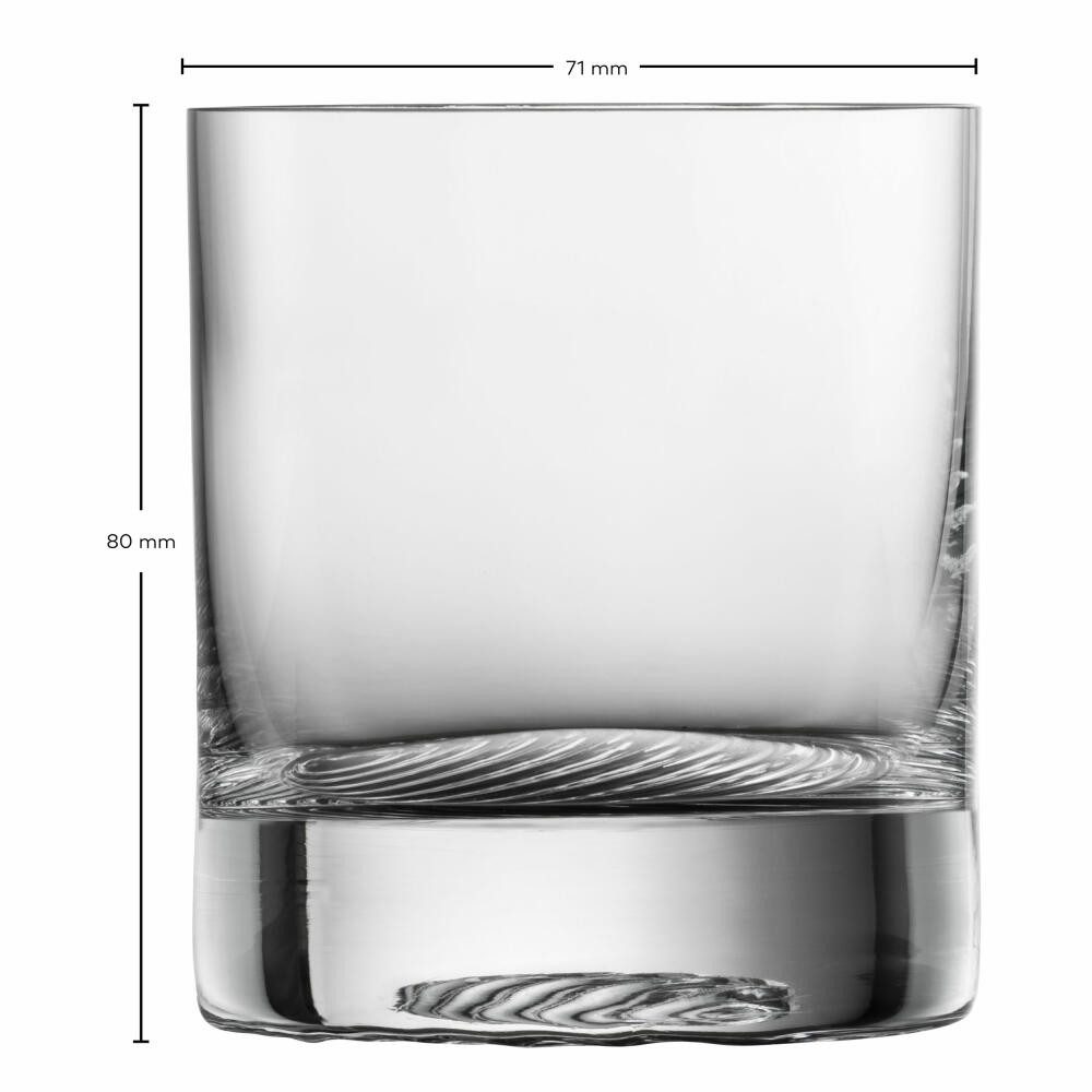Zwiesel Glas Whiskyglas klein Echo 4er Set, 200 ml, 4-tlg., Kristallglas