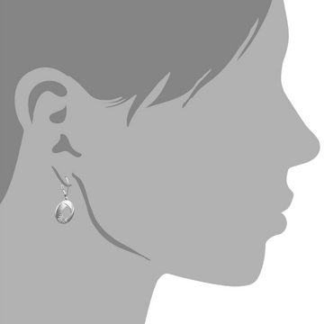 SilberDream Paar Ohrhänger SilberDream weiß Rund Ohrringe Zirkonia (Ohrhänger), Damen Ohrhänger Rund aus 925 Sterling Silber, Farbe: silber, weiß