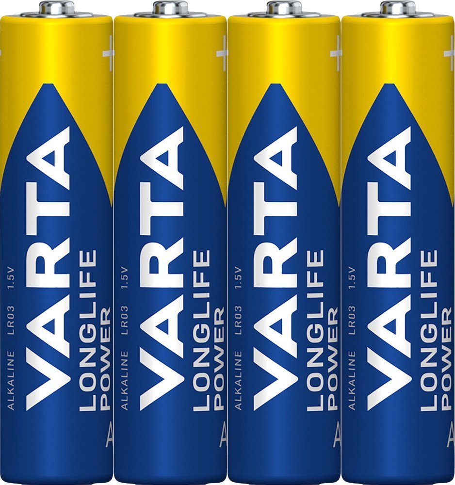 VARTA 4 4903 Longlife Power AAA / Micro Alkaline in 4er Folie Batterie