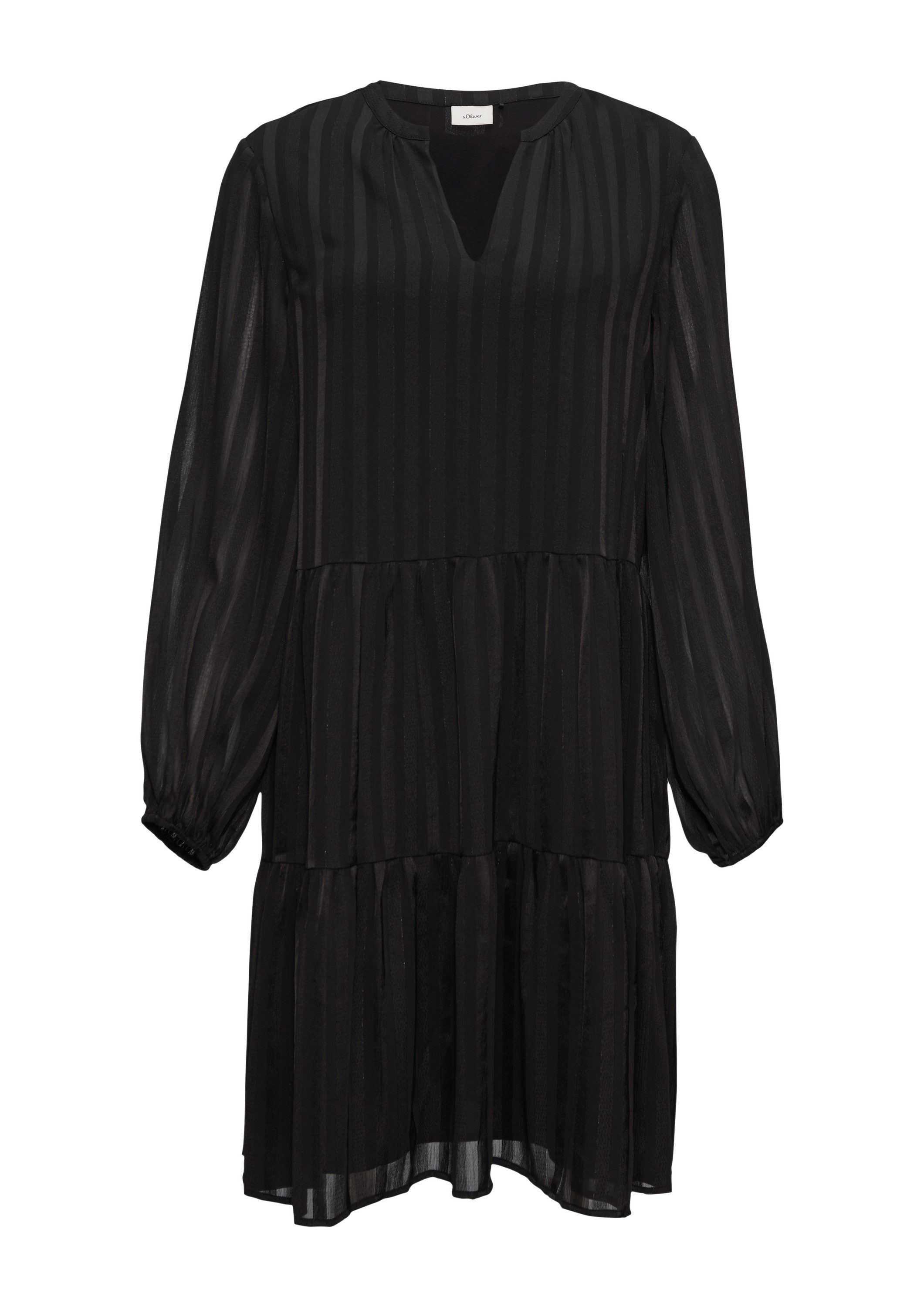 s.Oliver Minikleid Kleid Volantkleid aus Chiffon mit Streifen und Glitzer günstig online kaufen