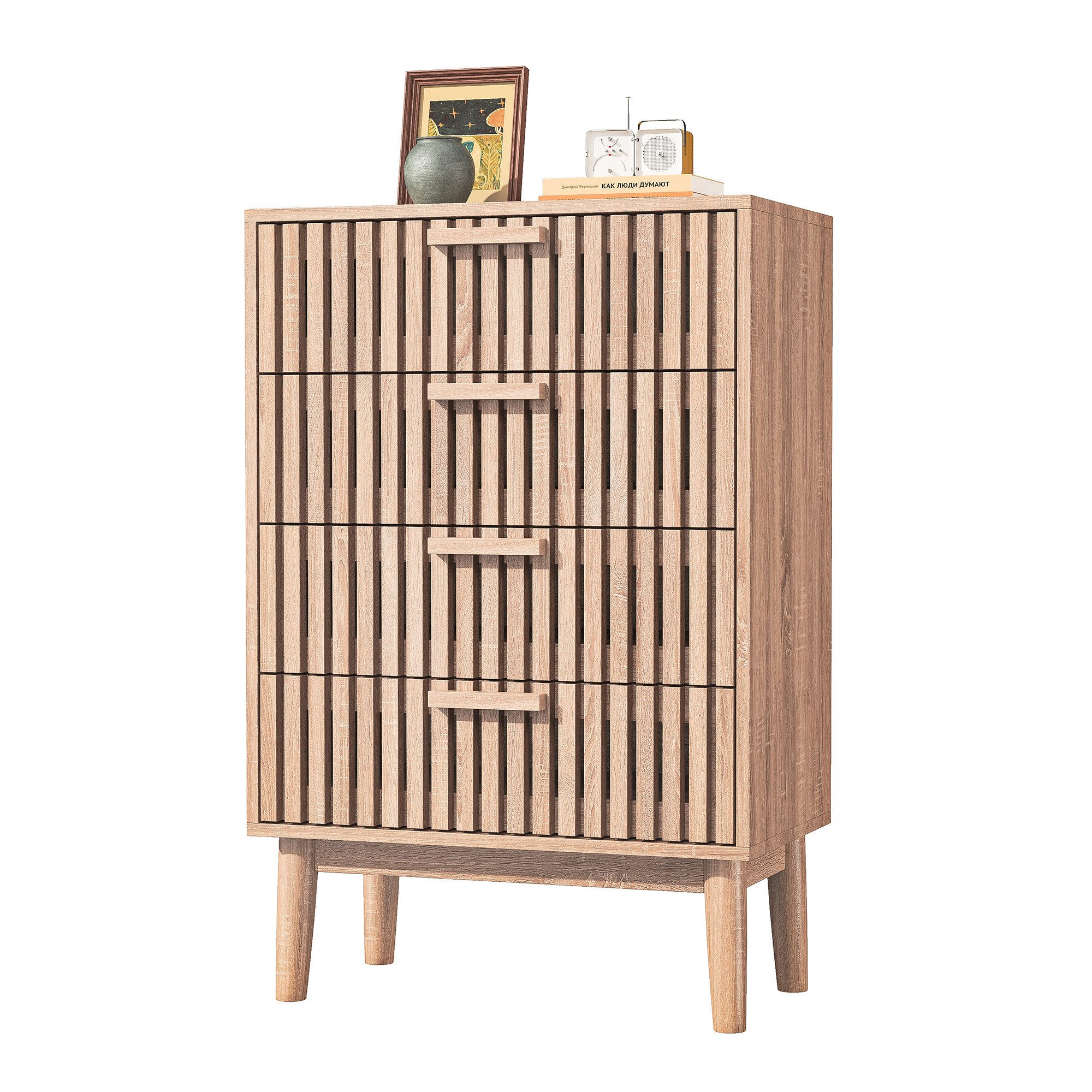 FUROKOY Sideboard Kommode Küchenschrank, Holzbeine (Buffetschrank günstig online kaufen